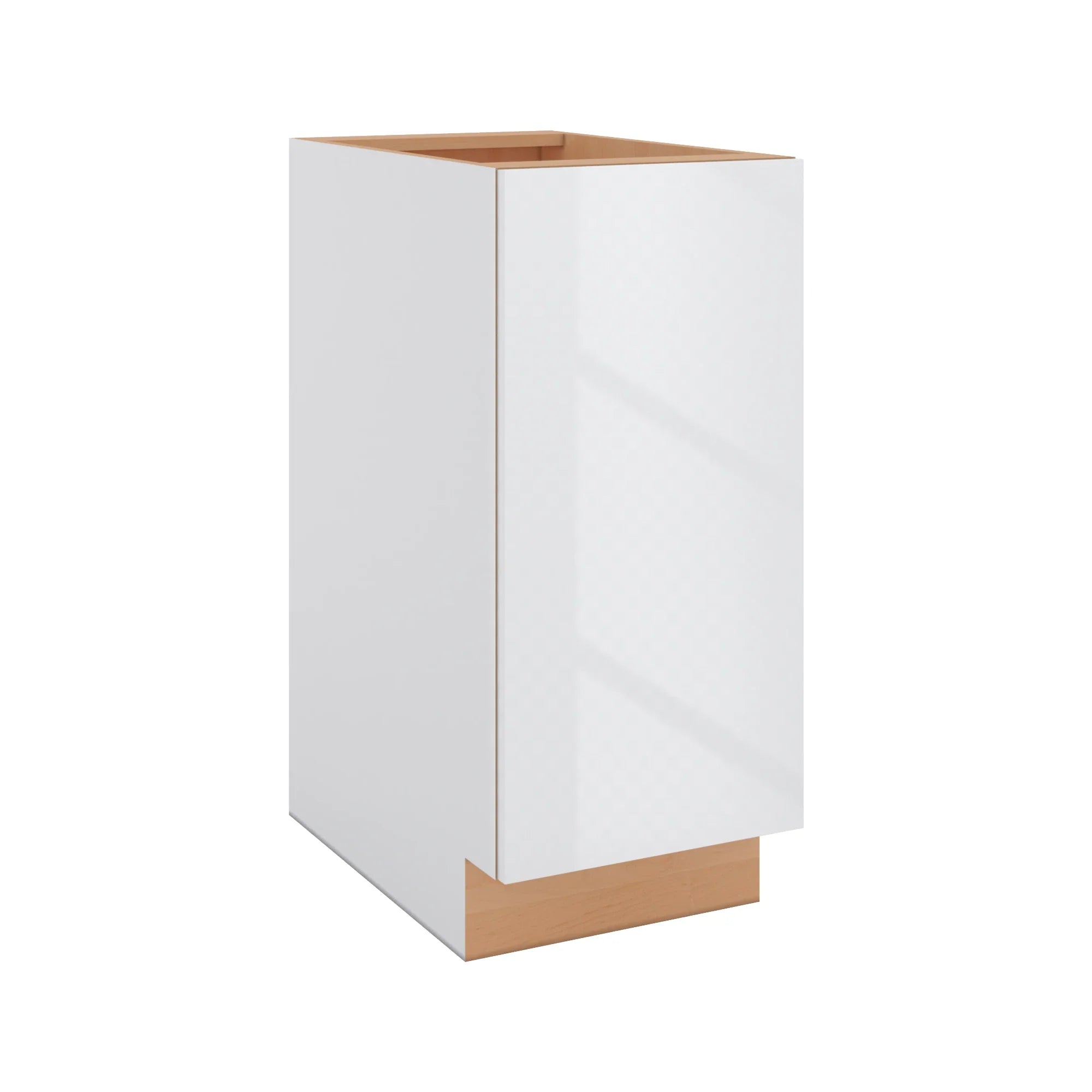 Modernform Cabinet Gloss White 15" W X 34 1/2" H X 24" D Full Height Single Door Base Cabinet