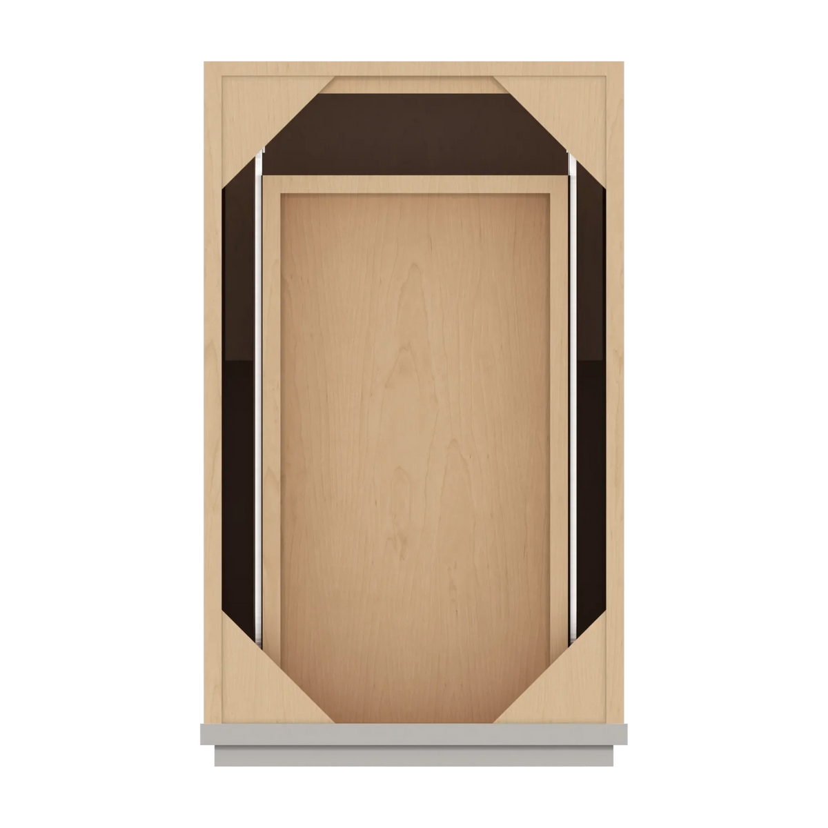 cnc luxor misty grey 15 w x 32 1 2 h single door base cabinet