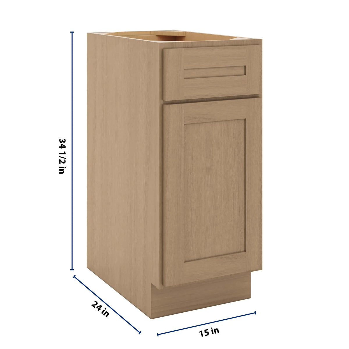 CNC Luxor 5-Piece Harvest 15" W Single Door Base Cabinet
