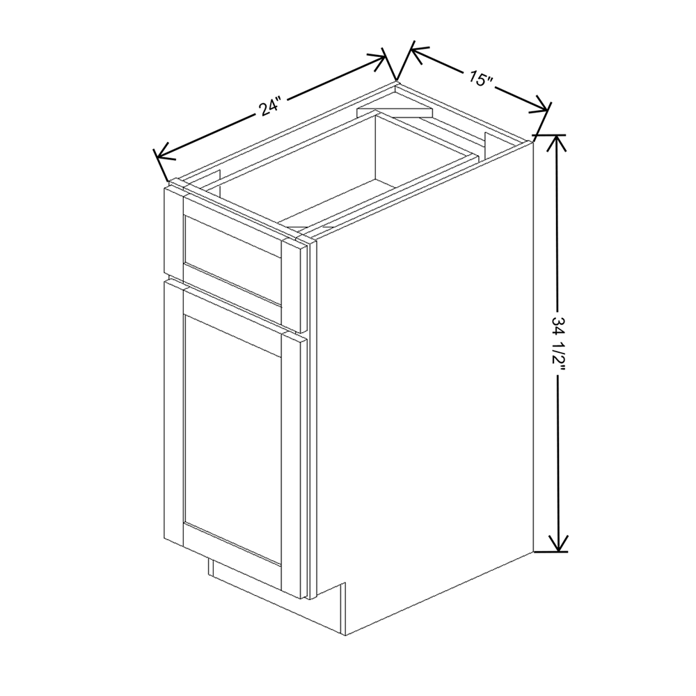 Wolf Classic Grove White Paint 15"W Base Cabinet