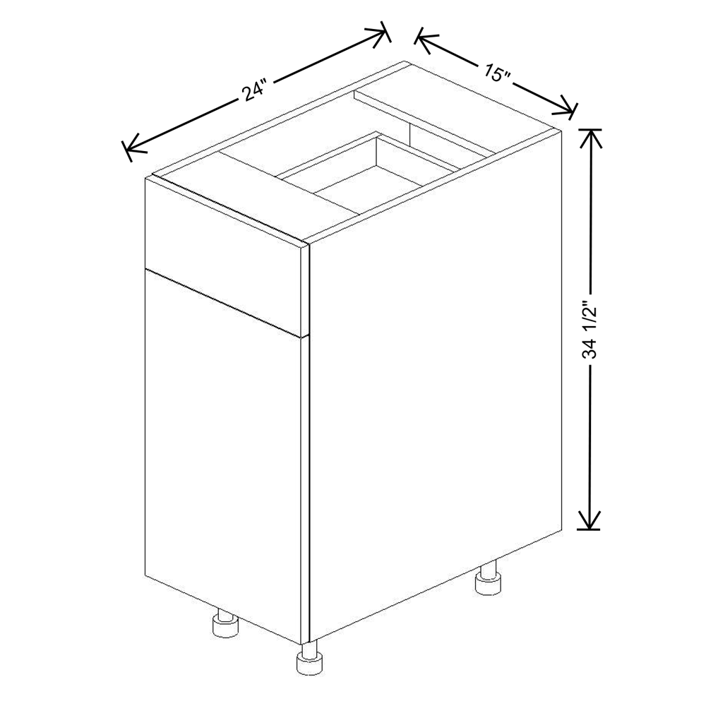 Fabuwood Illume Catalina Bianco Matte 15"W Single Door