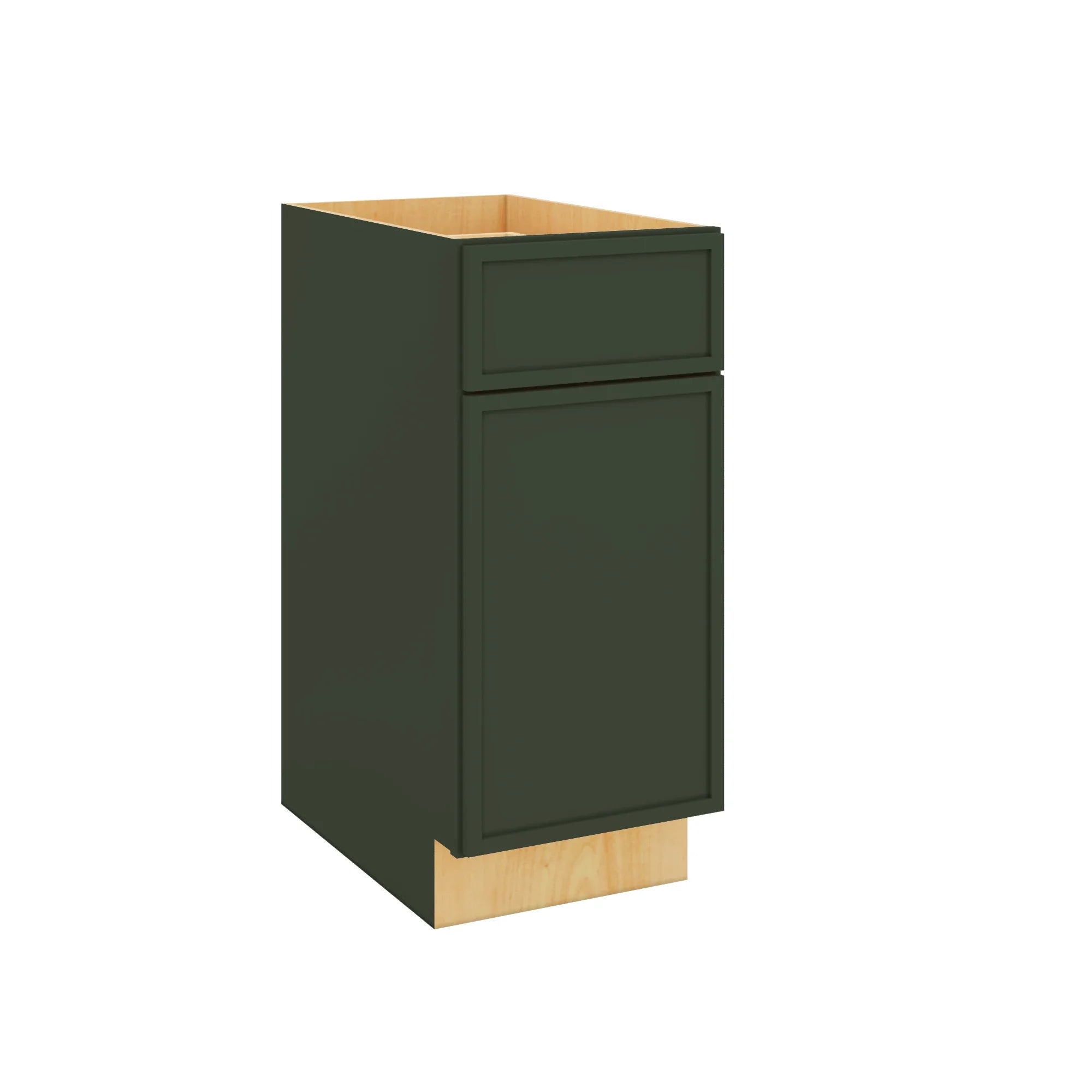 Modernform Cabinet Slim Sage Green 15" W X 34 1/2" H X 24" D Single Door Base Cabinet