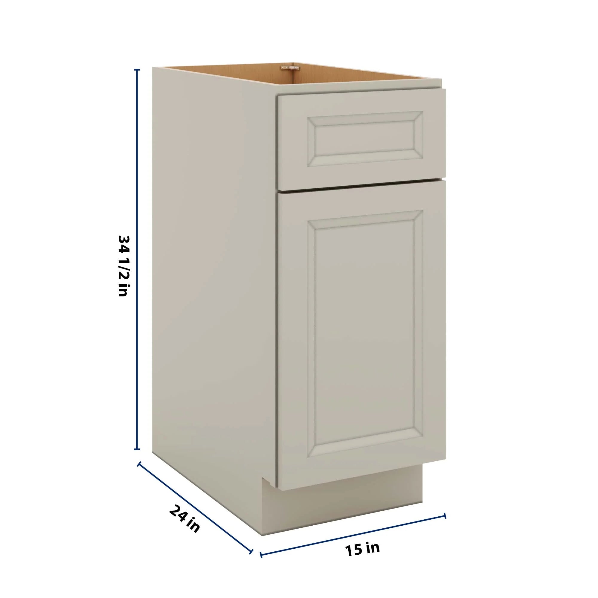 J&K Pebble B6 Single Door Standard Base Cabinet - 15" W