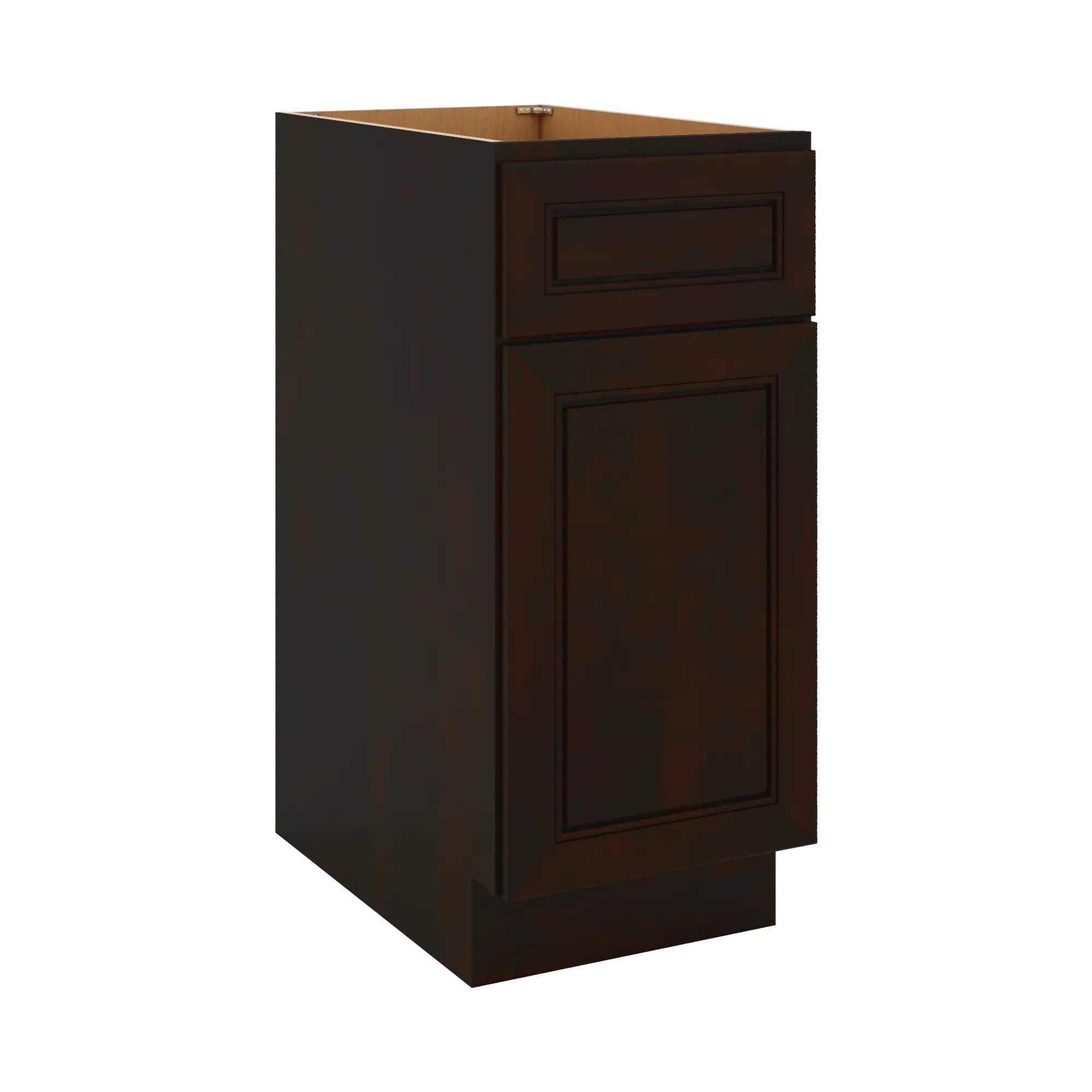 J&K Espresso K8 Single Door Standard Base Cabinet - 15" W