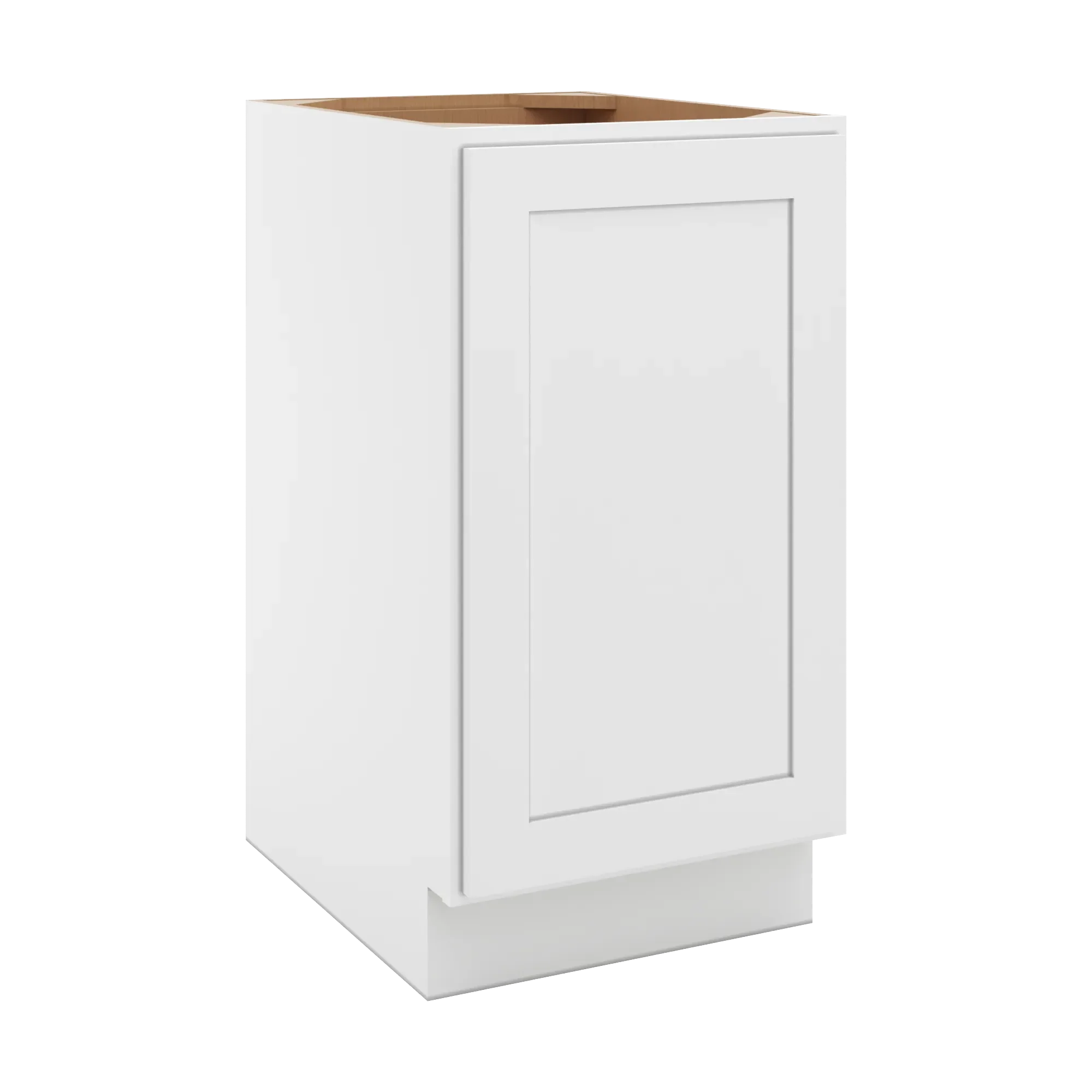 cnc luxor 5 piece white 18 w full height single door base cabinet w 1 pullout shelf