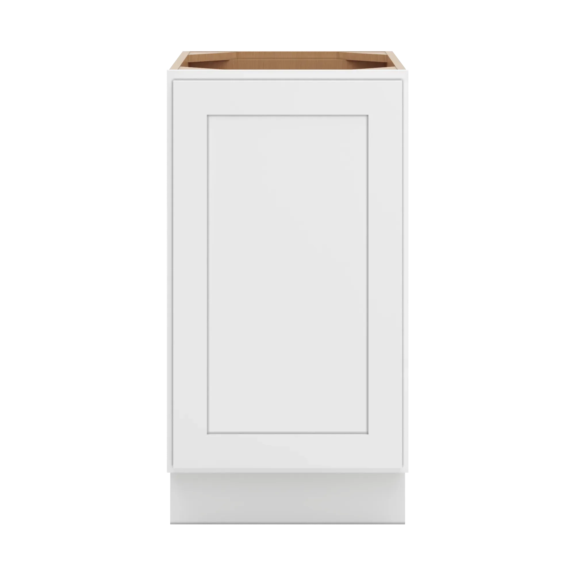 cnc luxor 5 piece white 18 w full height single door base cabinet w 1 pullout shelf