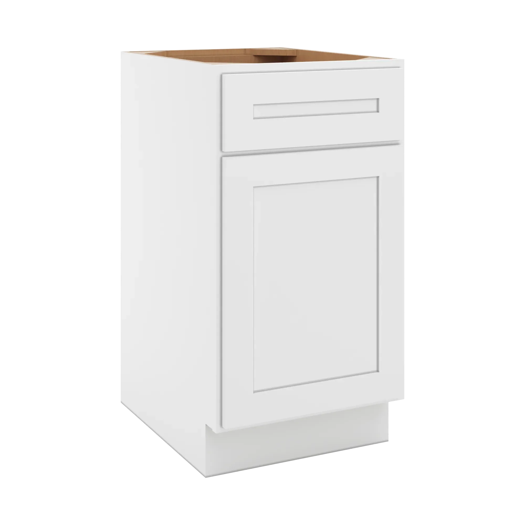 cnc luxor 5 piece white 18 w single door base cabinet w 1 pullout shelf