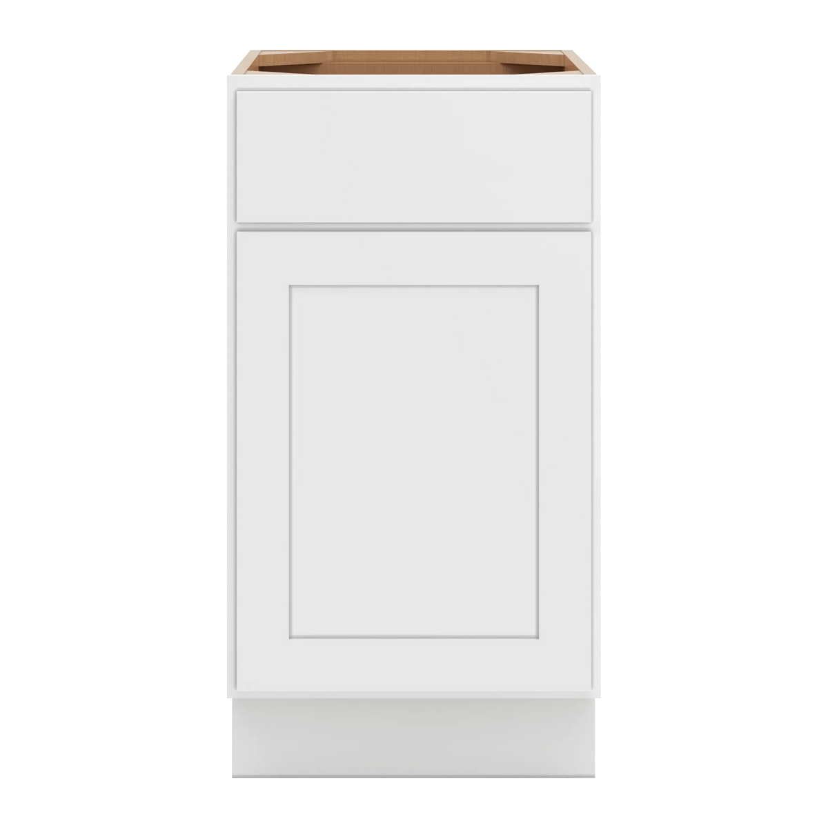 cnc luxor white 18 w single door base cabinet w 2 pullout shelf
