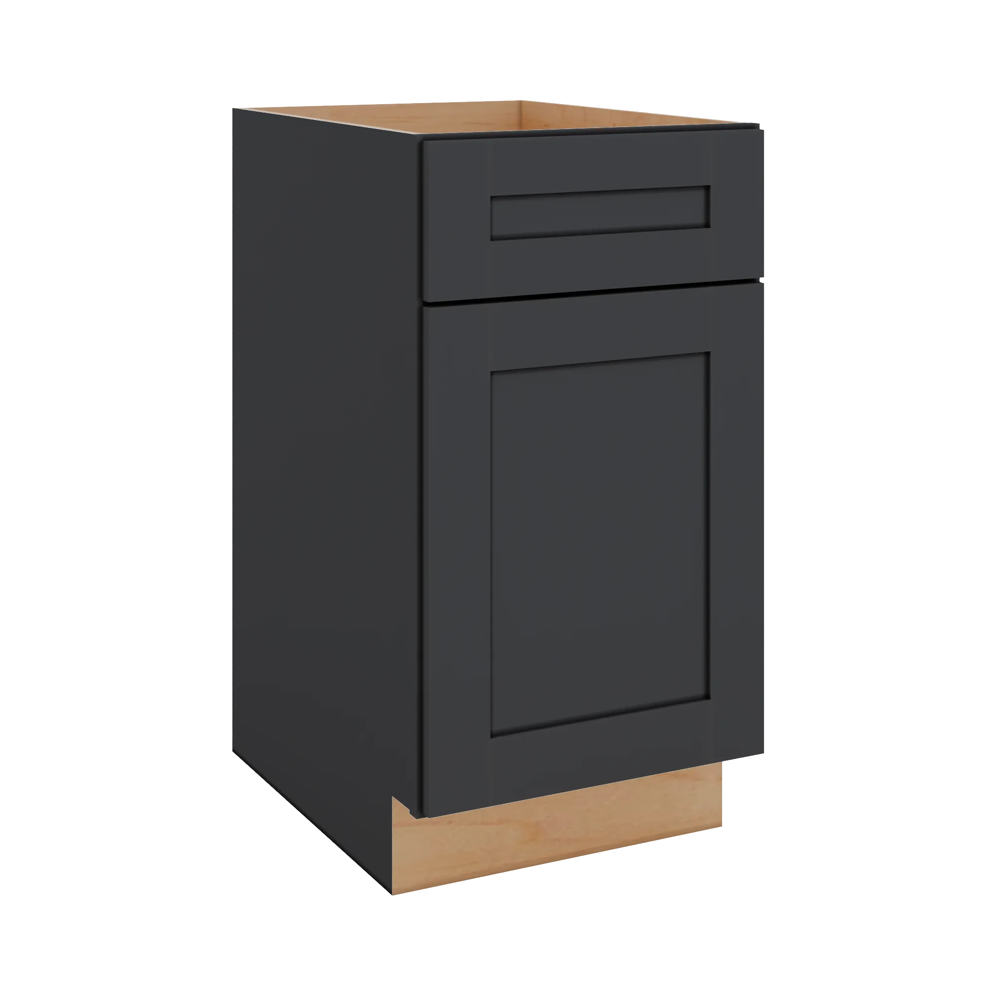 Modernform Cabinet Onyx Black Shaker 18" W X 34 1/2" H X 24" D Single Door Base Cabinet