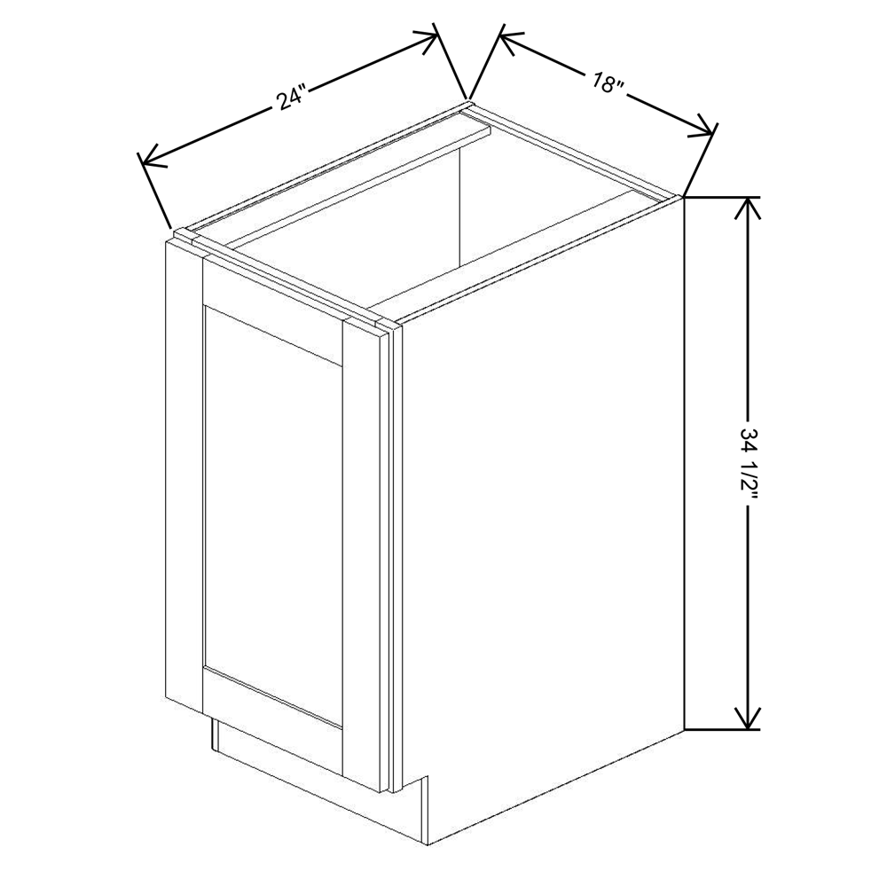 Fabuwood Allure Nexus Frost 18"W Base Single Full Door