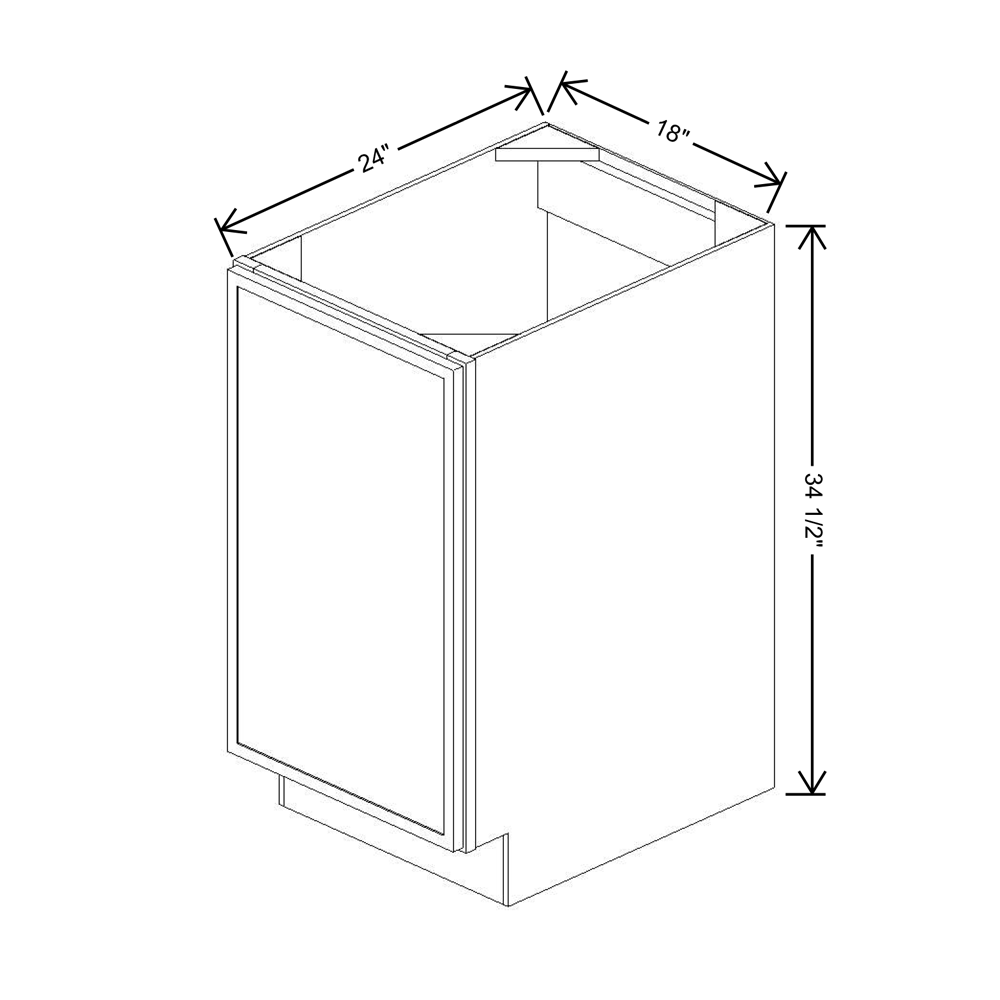 Cubitac Imperial Madison Dusk 18"W FH Door Base Cabinet