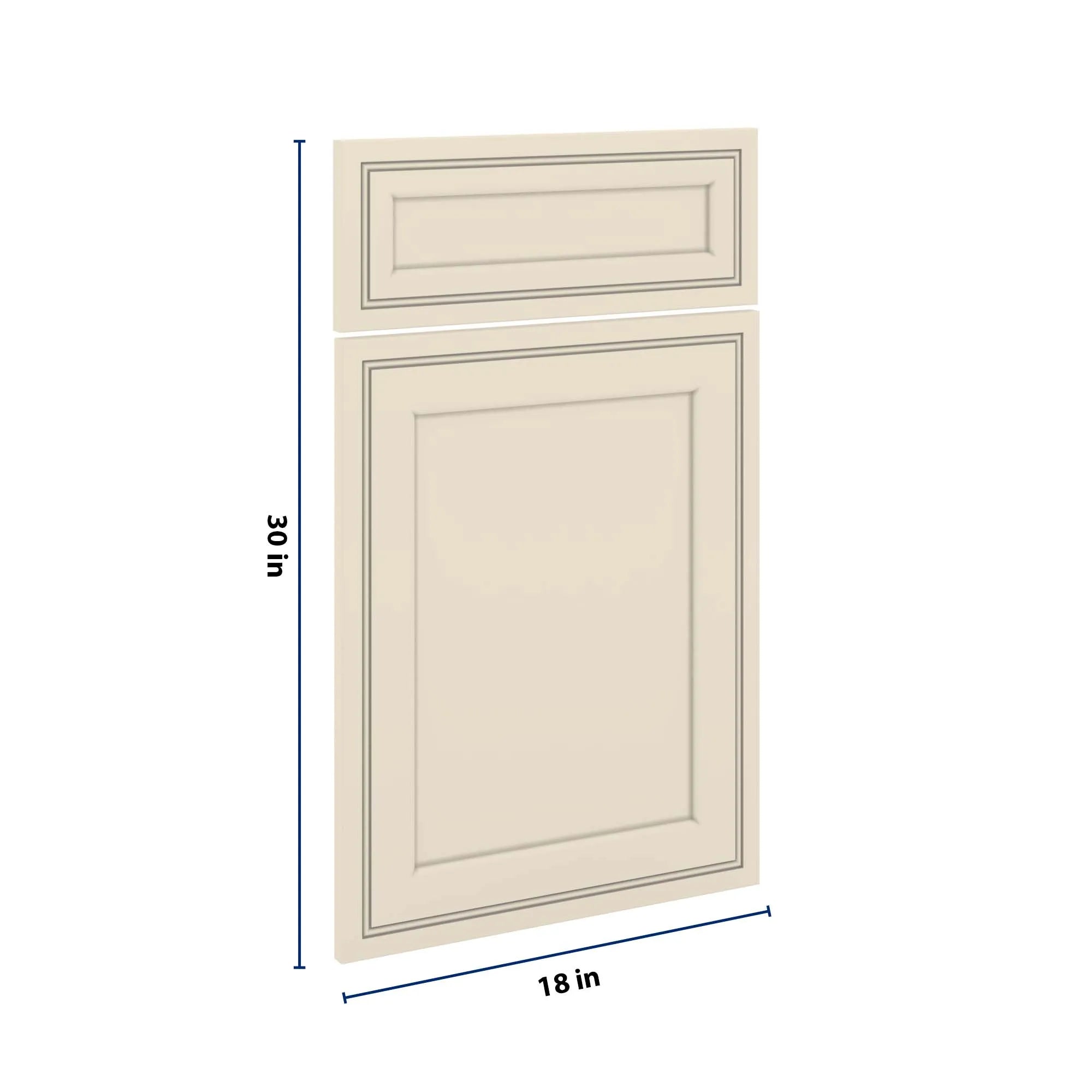 J&K Pearl Glazed H9 Dummy Door & Drawer w/Frame 18" W x 30" H
