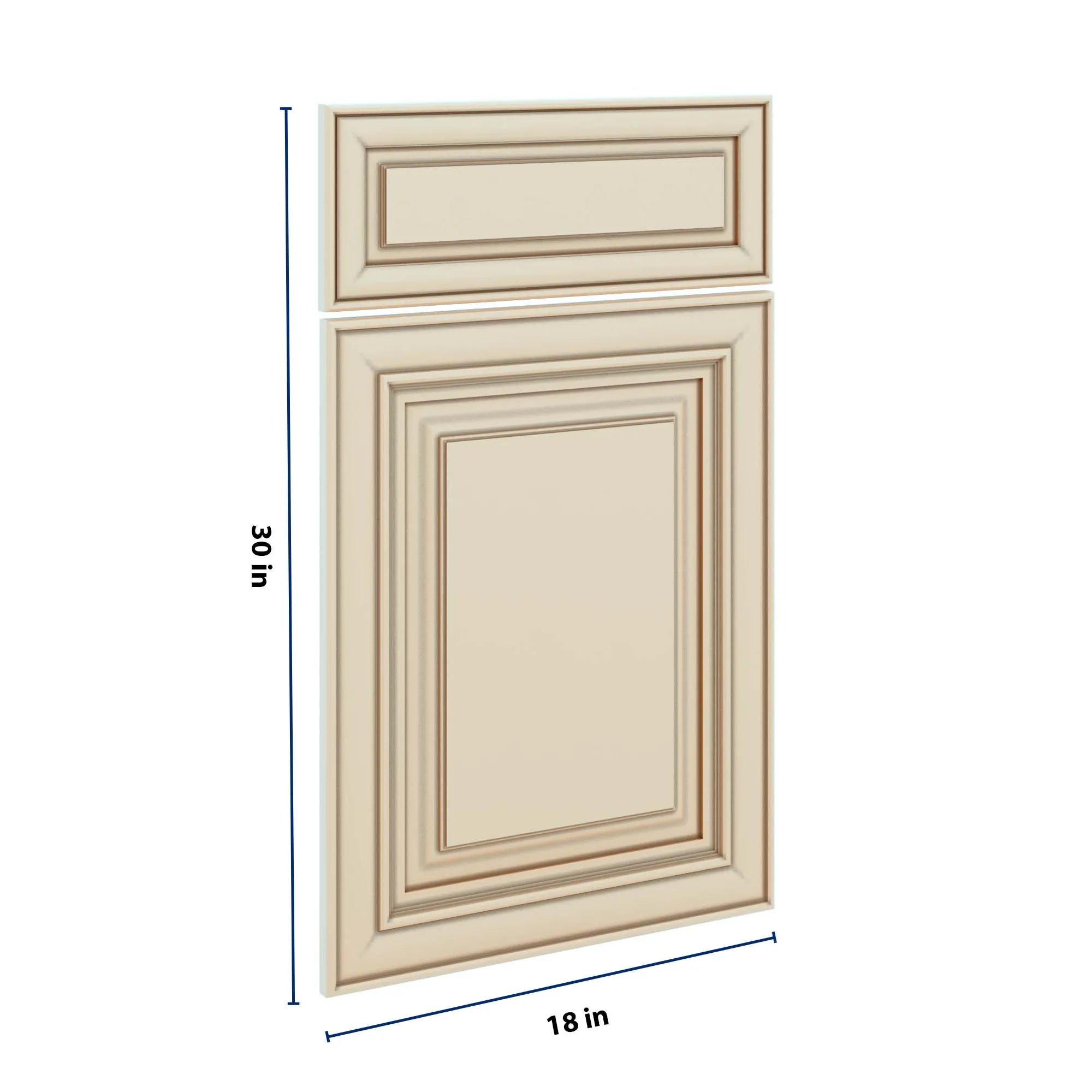 J&K Creme Glazed A7 Dummy Door & Drawer w/Frame 18" W x 30" H