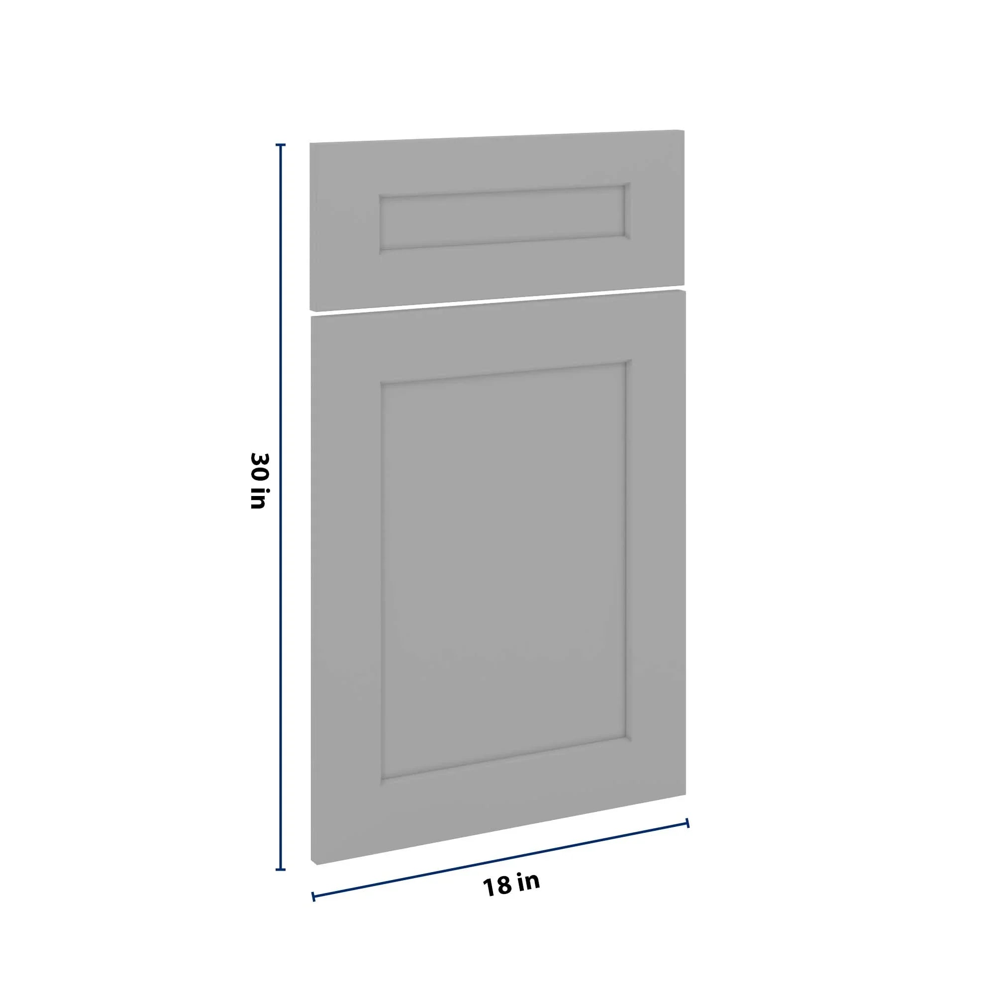J&K Castle Grey S5 Dummy Door & Drawer w/Frame 18" W x 30" H