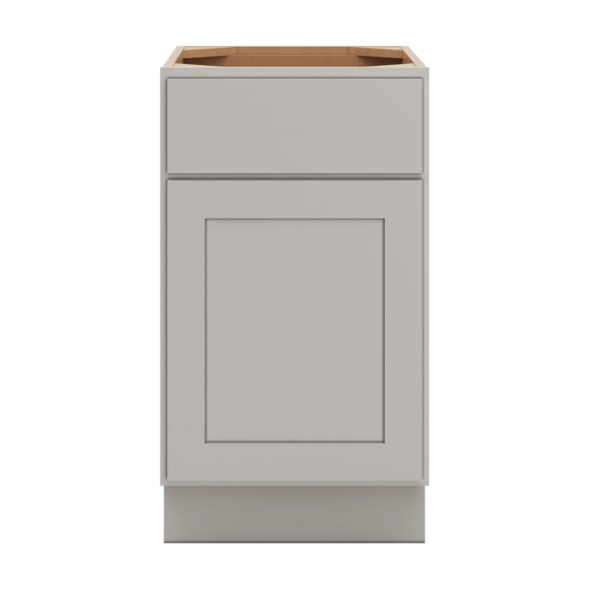 cnc luxor misty grey 18 w x 32 1 2 h single door base cabinet