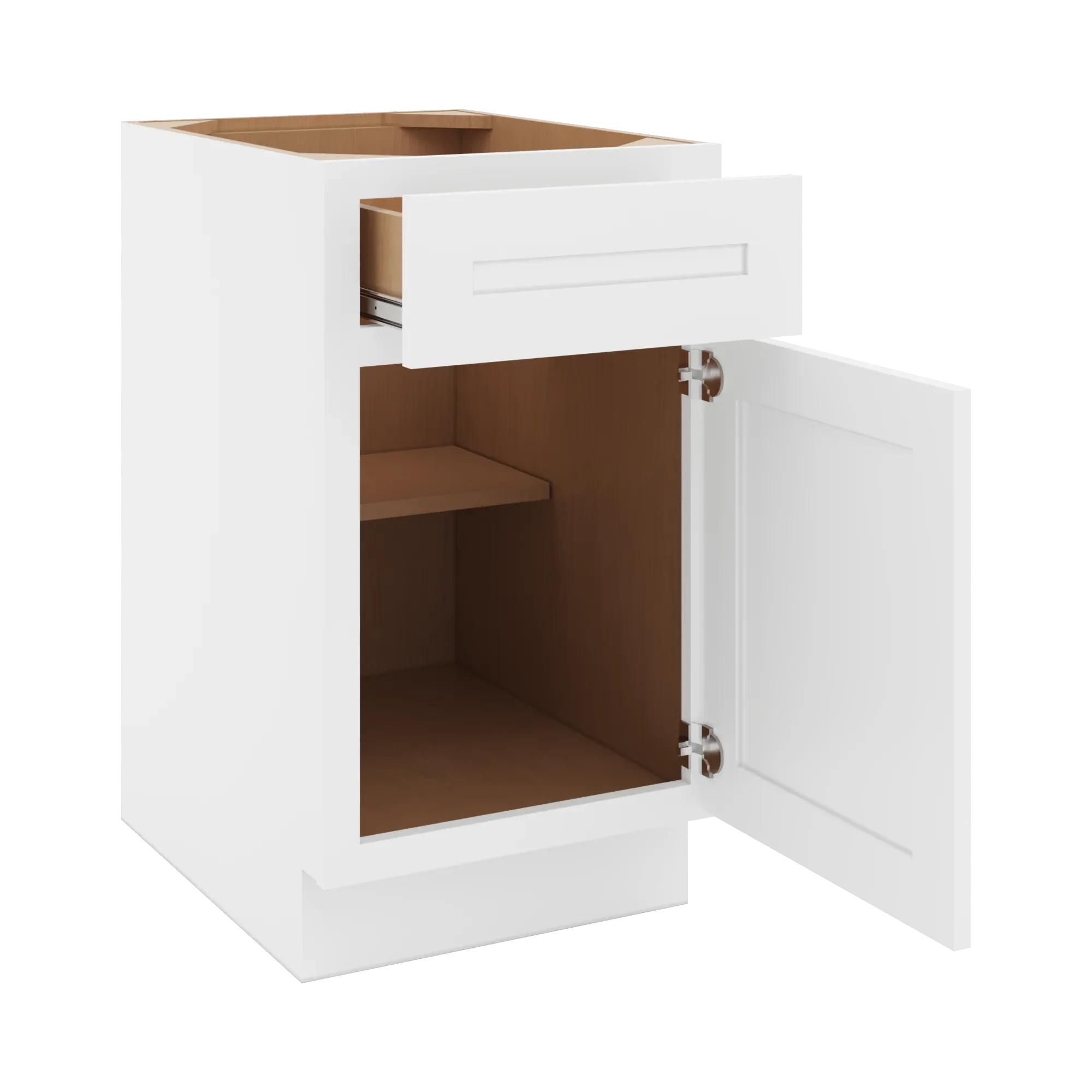 cnc luxor 5 piece white 18 w x 32 1 2 h 3 drawer base cabinet