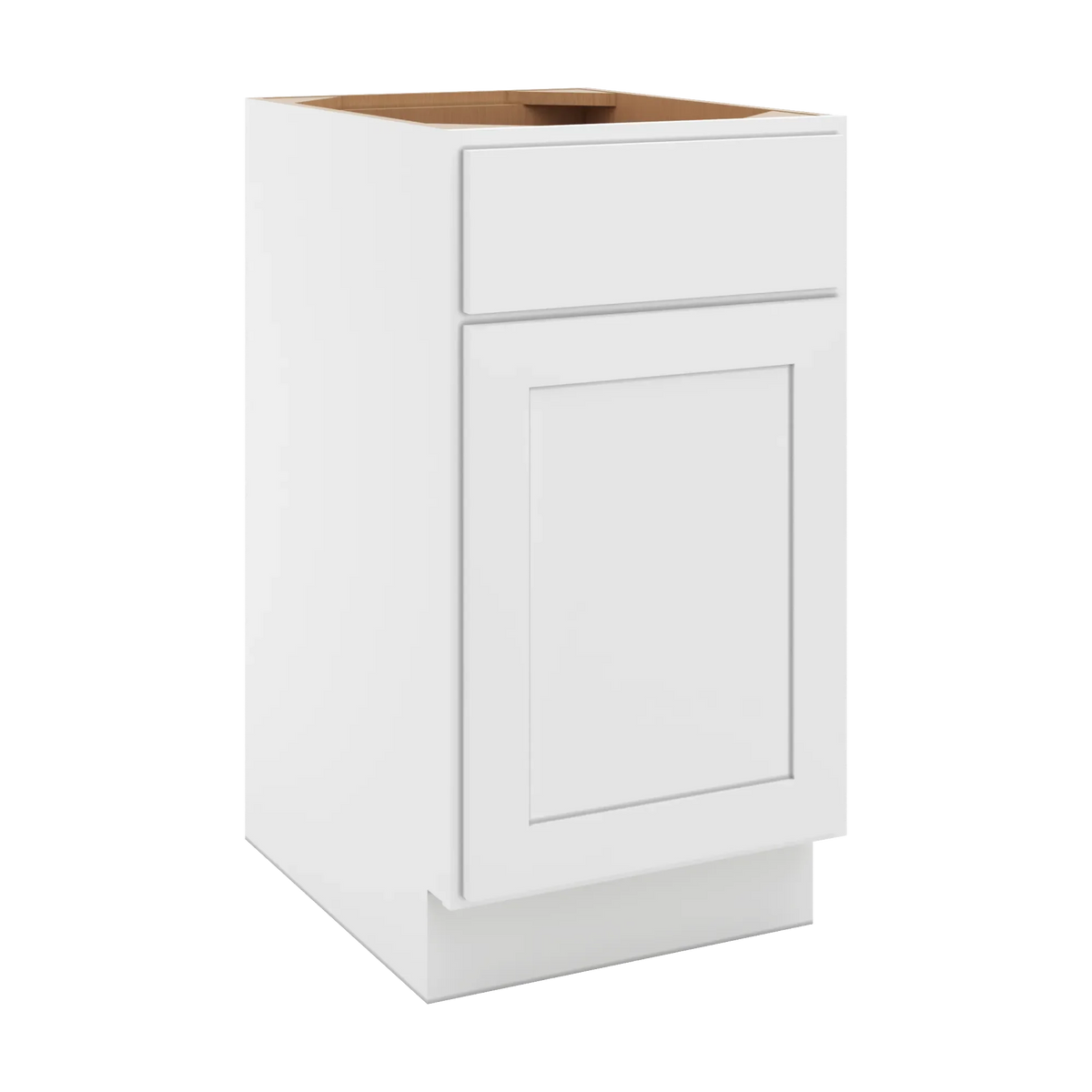 cnc luxor white 18 w single door base cabinet
