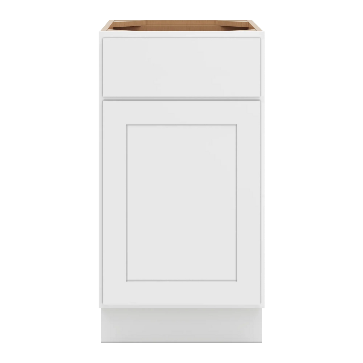 cnc luxor white 18 w single door base cabinet