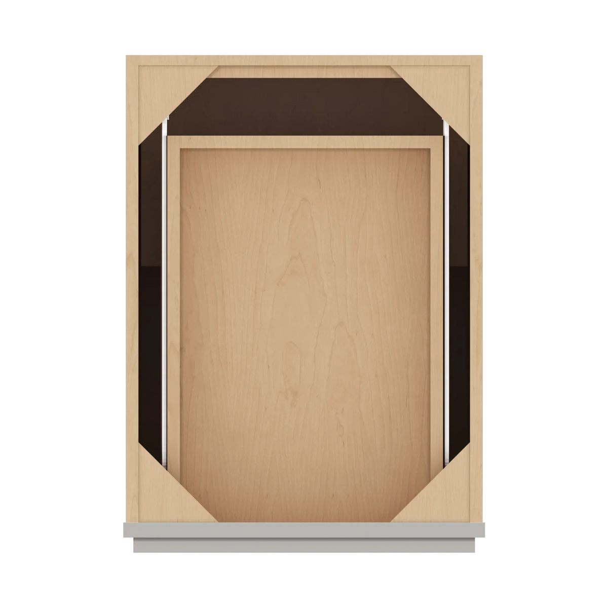 cnc luxor misty grey 18 w single door base cabinet