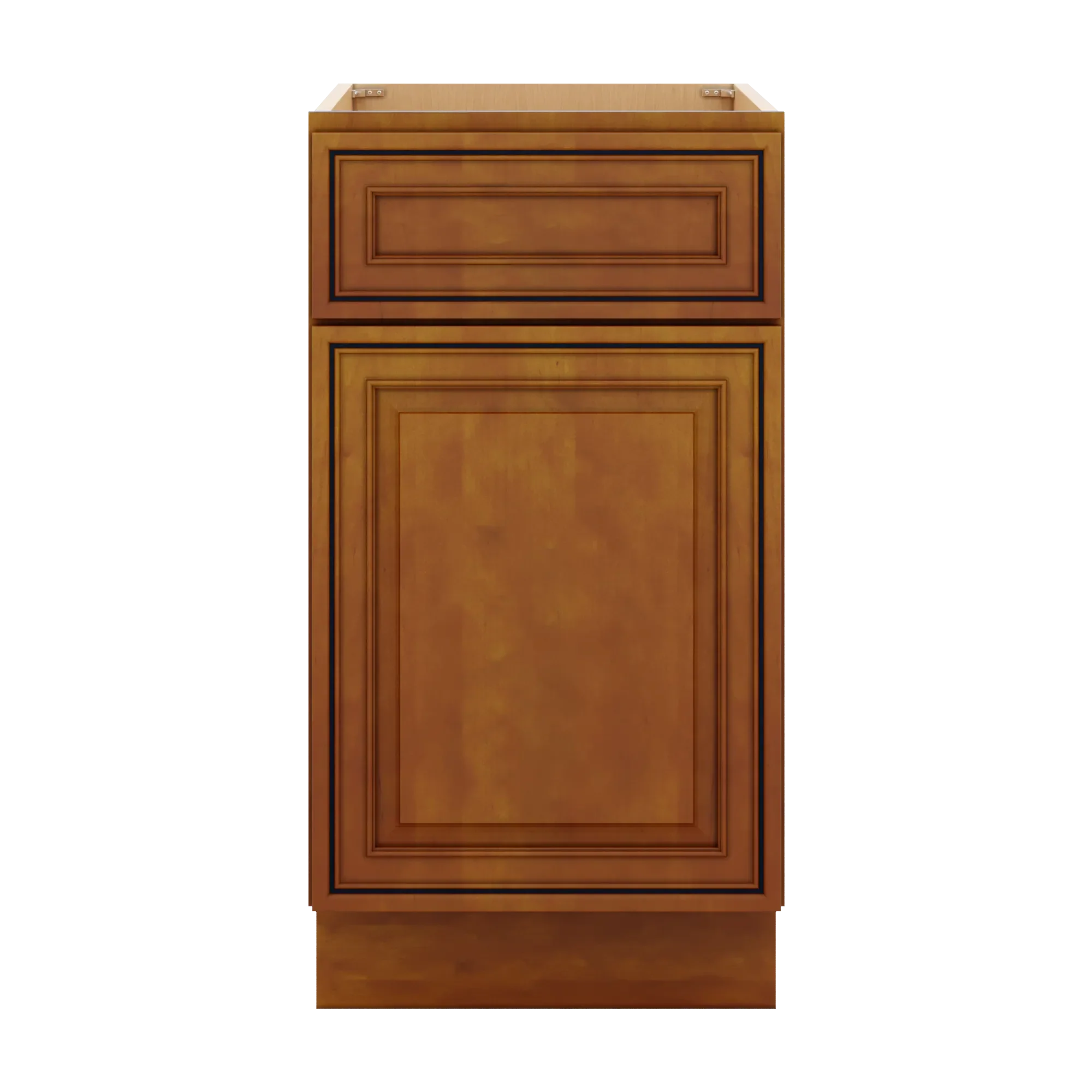 j k mocha glazed k10 single door standard base cabinet 18 w
