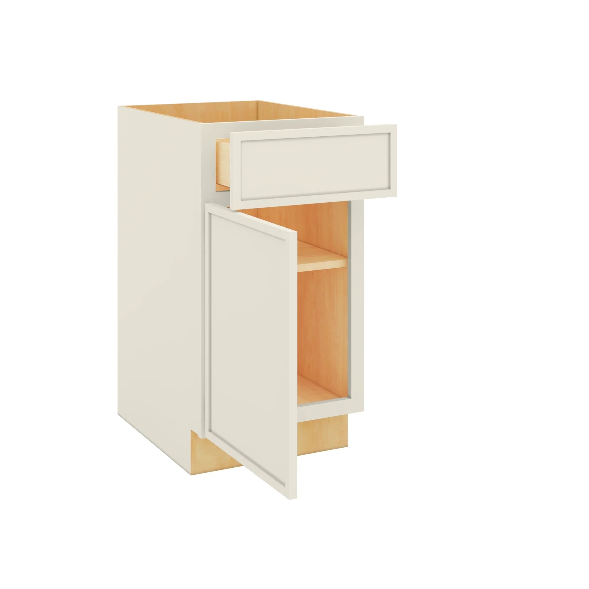 Modernform Cabinet Slim Dove White 18" W X 34 1/2" H X 24" D Single Door Base Cabinet