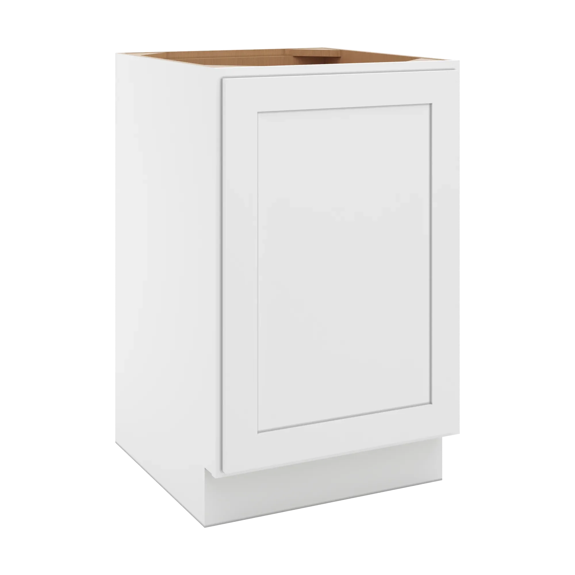 cnc luxor 5 piece white 21 w full height single door base cabinet w 1 pullout shelf