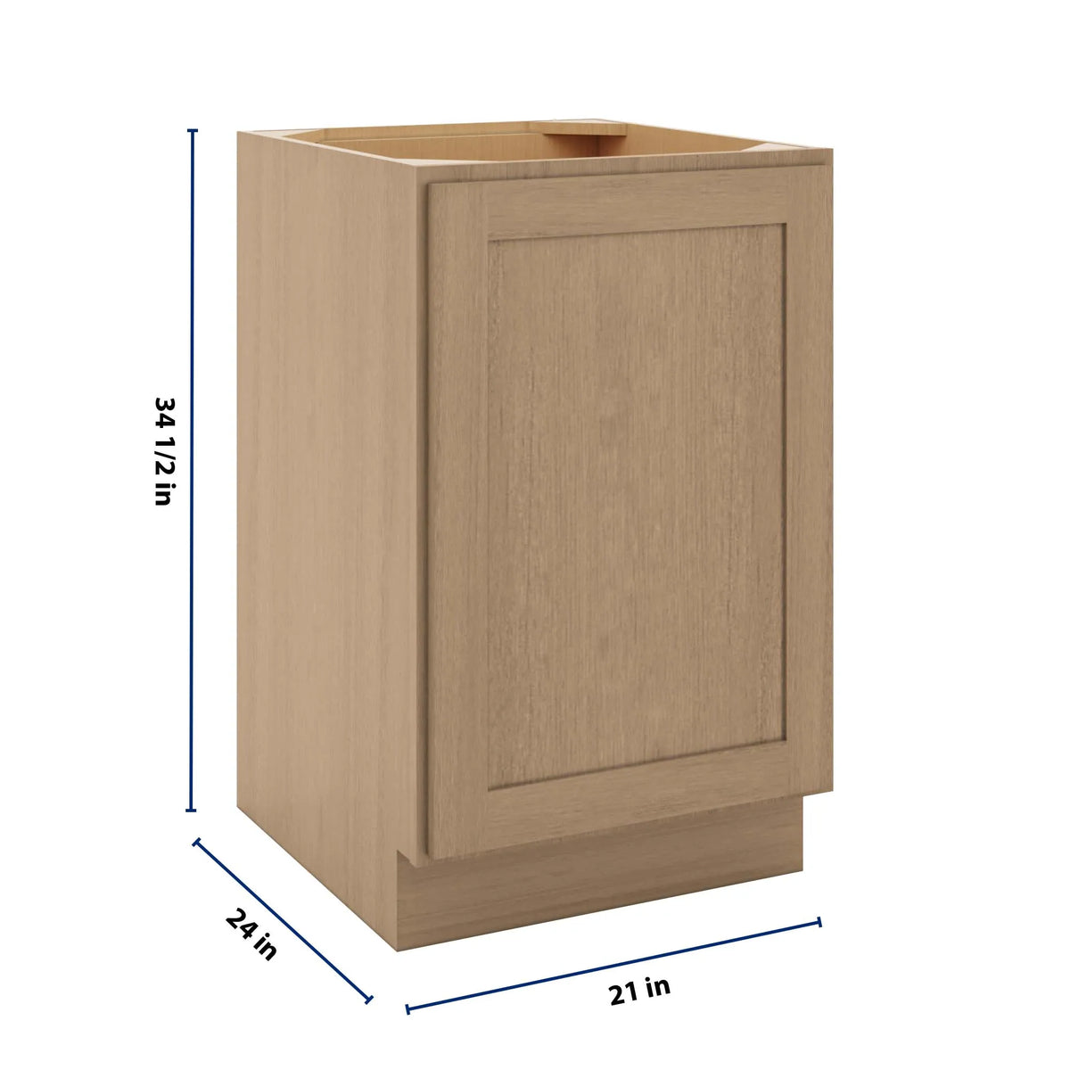 CNC Luxor 5-Piece Harvest 21" W Full Height Single Door Base Cabinet W/ 2 Pullout Shelf
