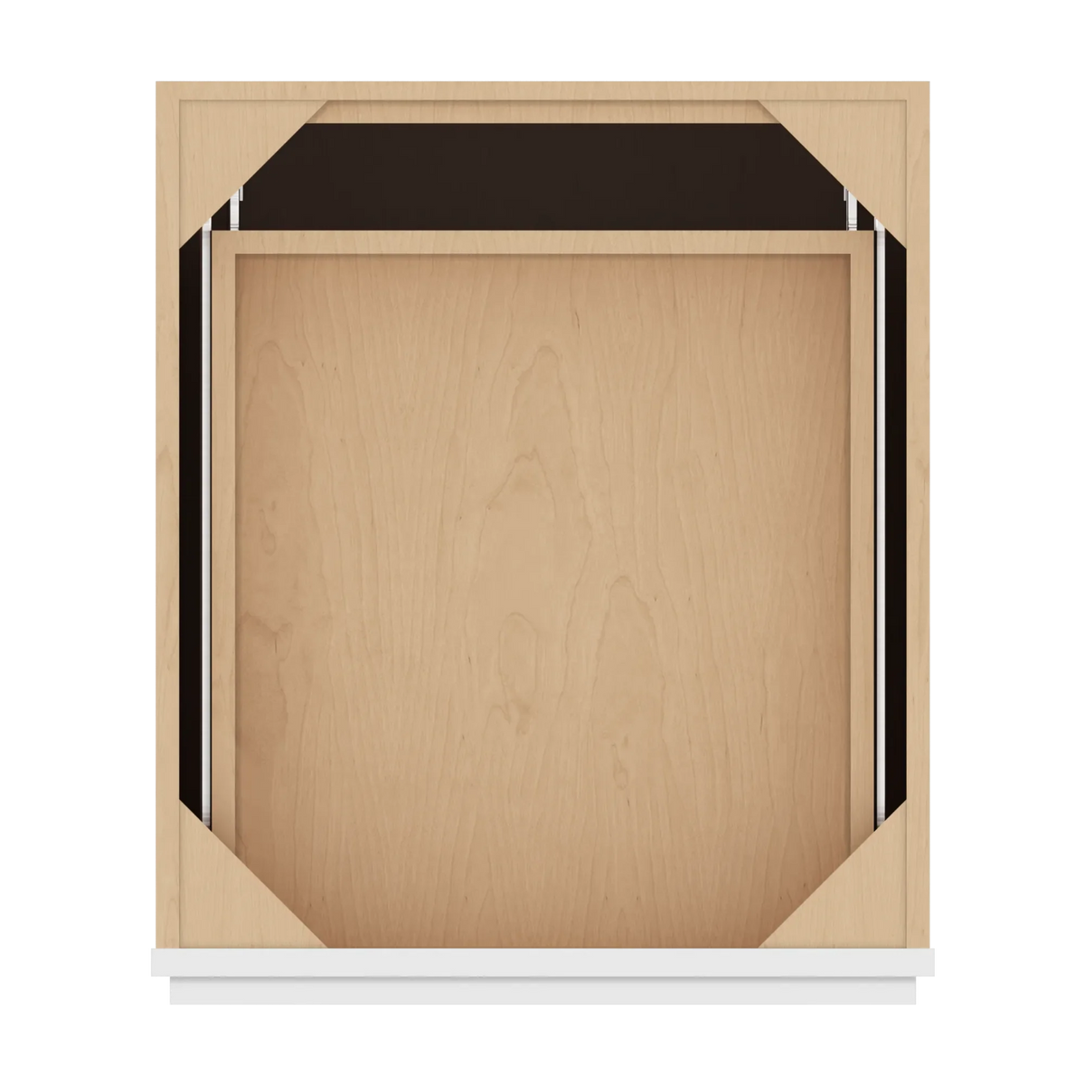 cnc luxor white 21 w single door base cabinet w 2 pullout shelf