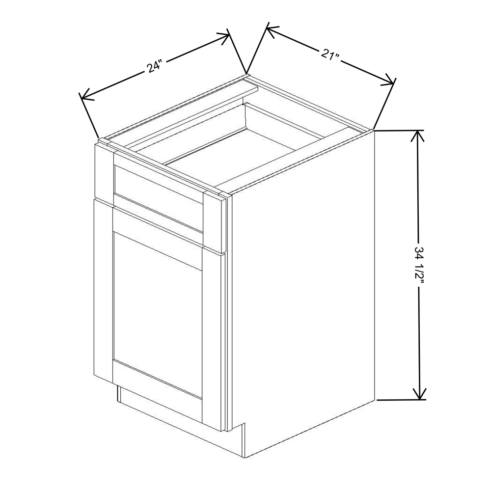 Fabuwood Allure Galaxy Frost Base 21"W Shaker Cabinet