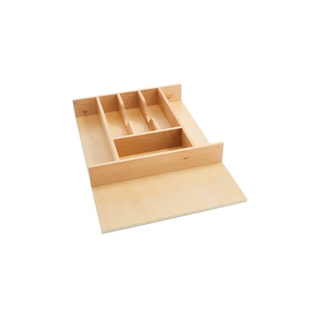 Wolf Classic Waverly Hazelnut Stain Base Drawer Cutlery Tray Installed