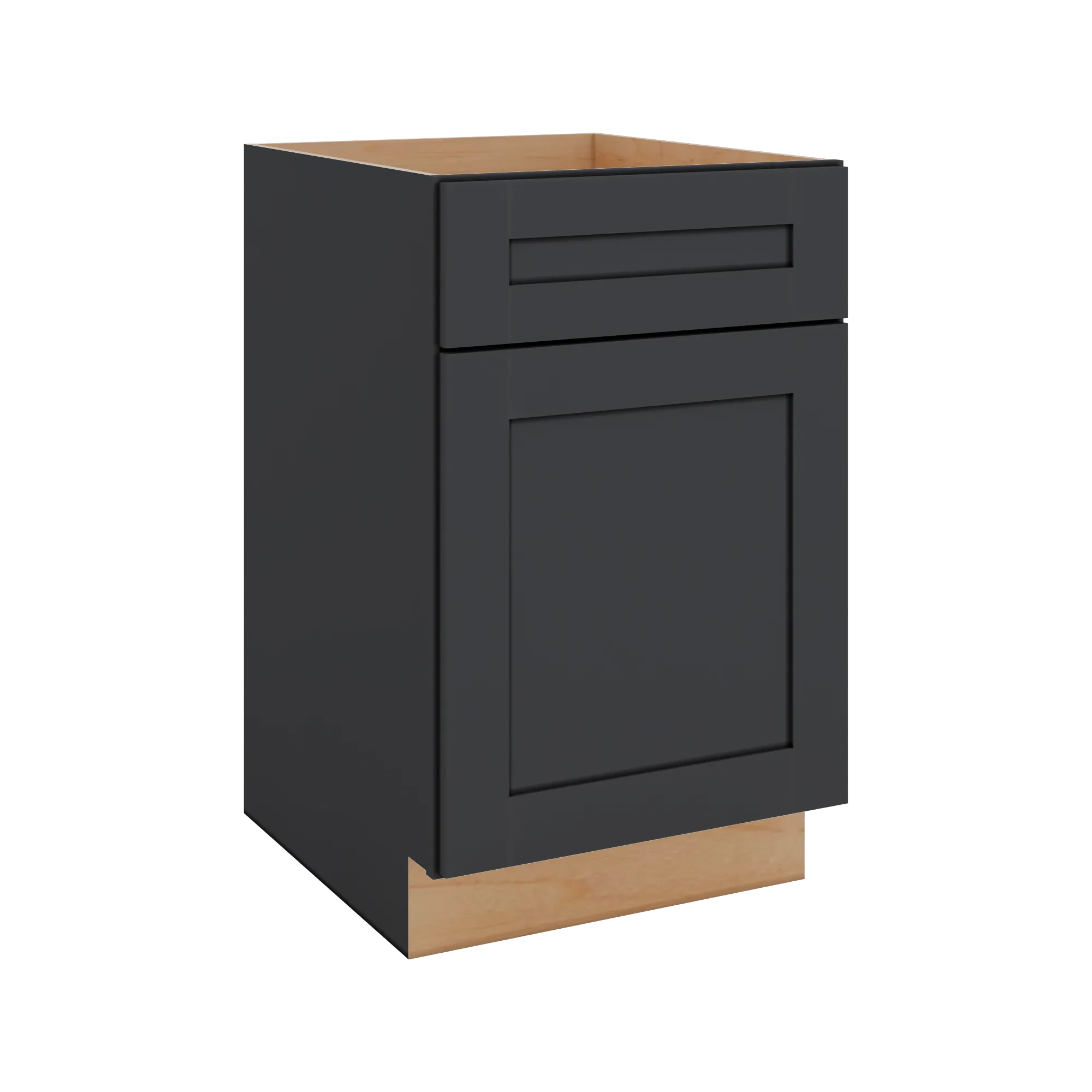 Modernform Cabinet Onyx Black Shaker 21" W X 34 1/2" H X 24" D Single Door Base Cabinet