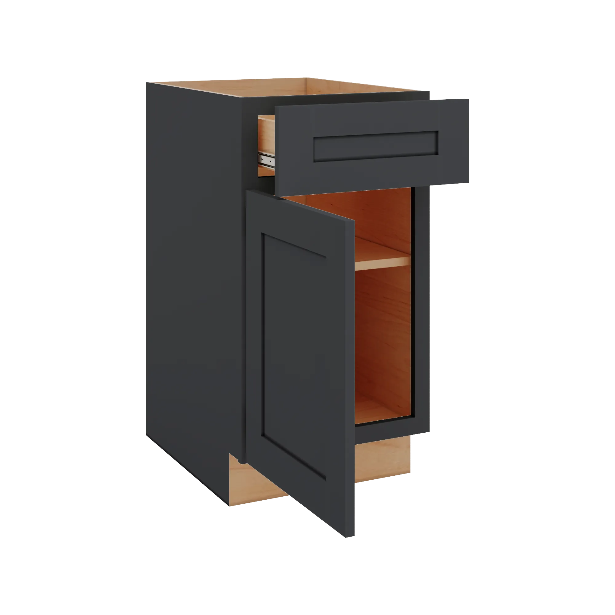 Modernform Cabinet Onyx Black Shaker 21" W X 34 1/2" H X 24" D Single Door Base Cabinet