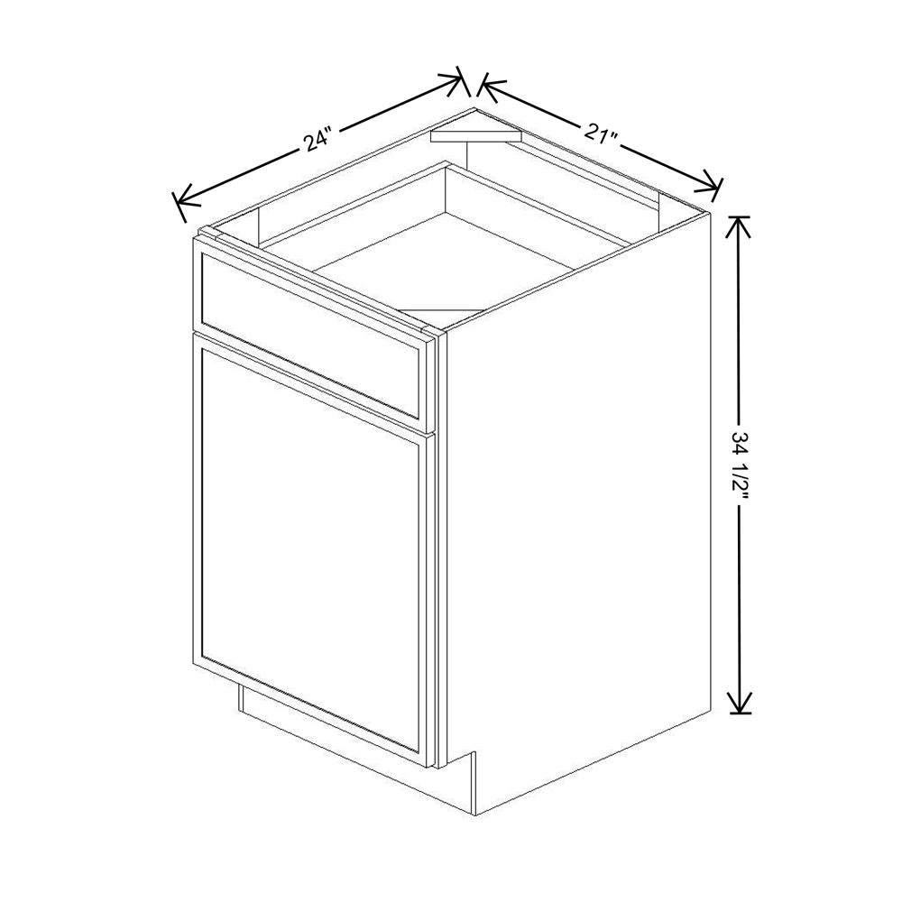 Cubitac Basic Oxford Pastel 21"W Base Cabinet