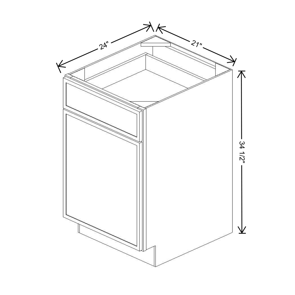 Cubitac Imperial Madison Hazelnut 21"W Base Cabinet