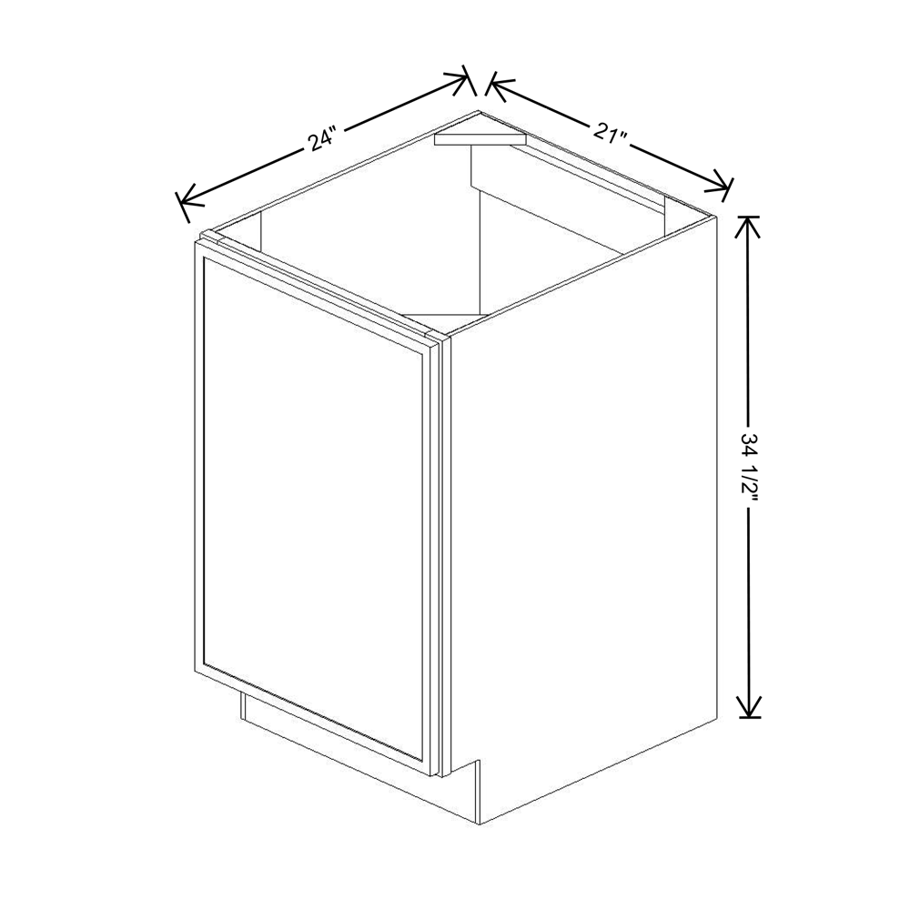 Cubitac Imperial Madison Hazelnut 21"W FH Door Base Cabinet