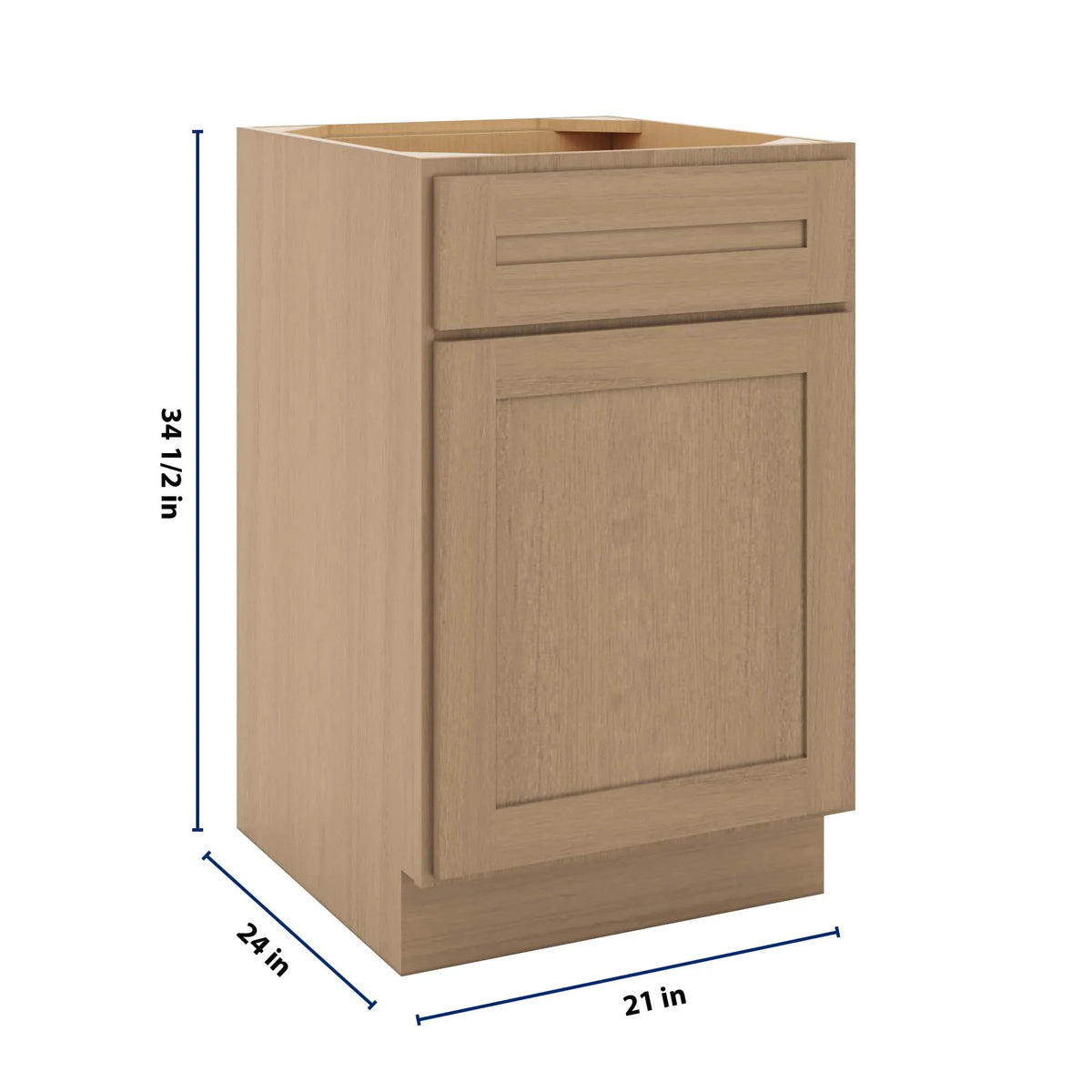 CNC Luxor 5-Piece Harvest 21" W Single Door Base Cabinet