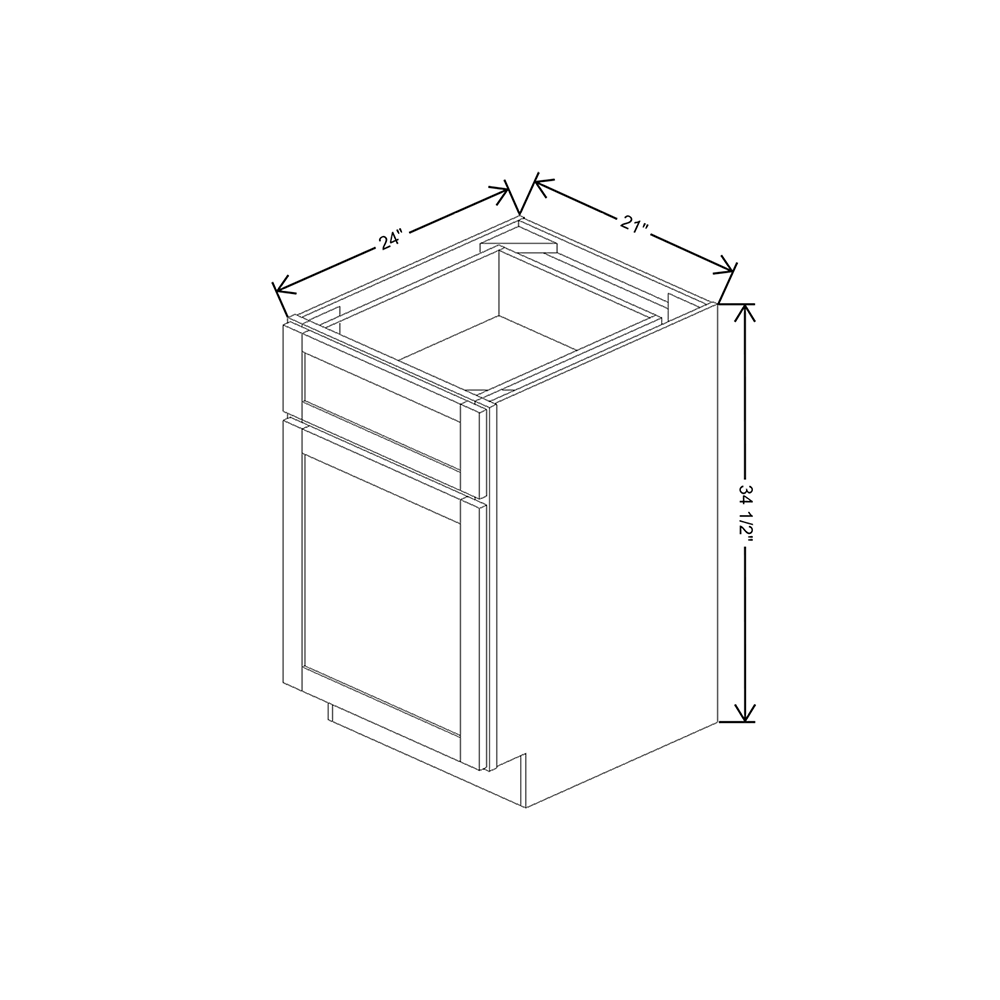 Wolf Classic Berwyn Opal Paint 21"W Base Cabinet