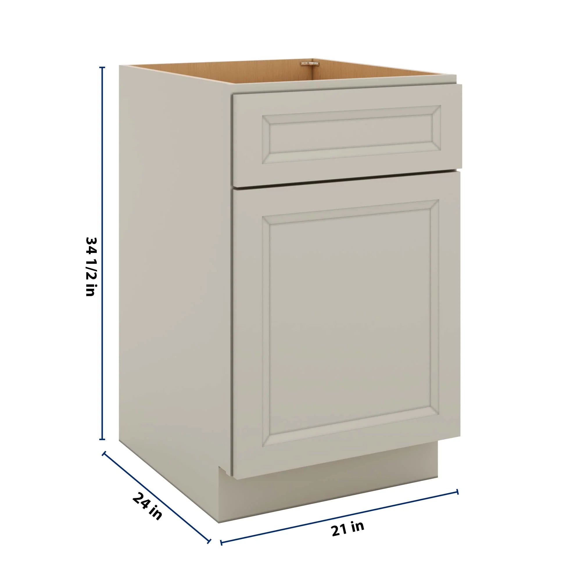 J&K Pebble B6 Single Door Standard Base Cabinet - 21" W