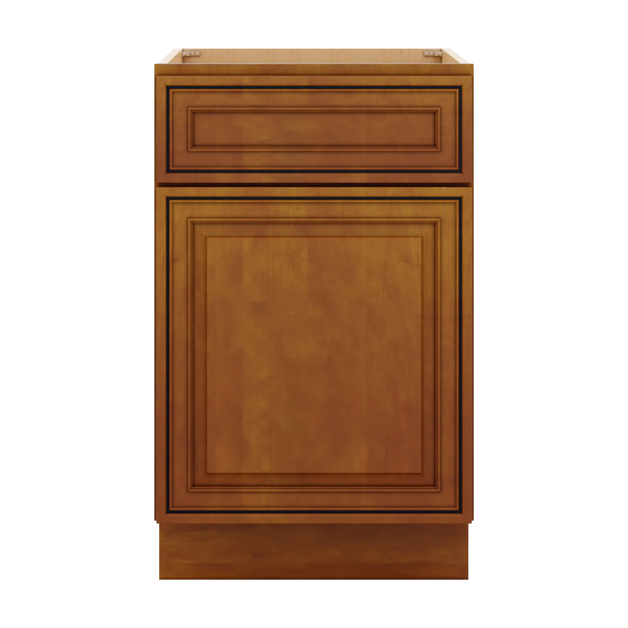 j k mocha glazed k10 single door standard base cabinet 21 w
