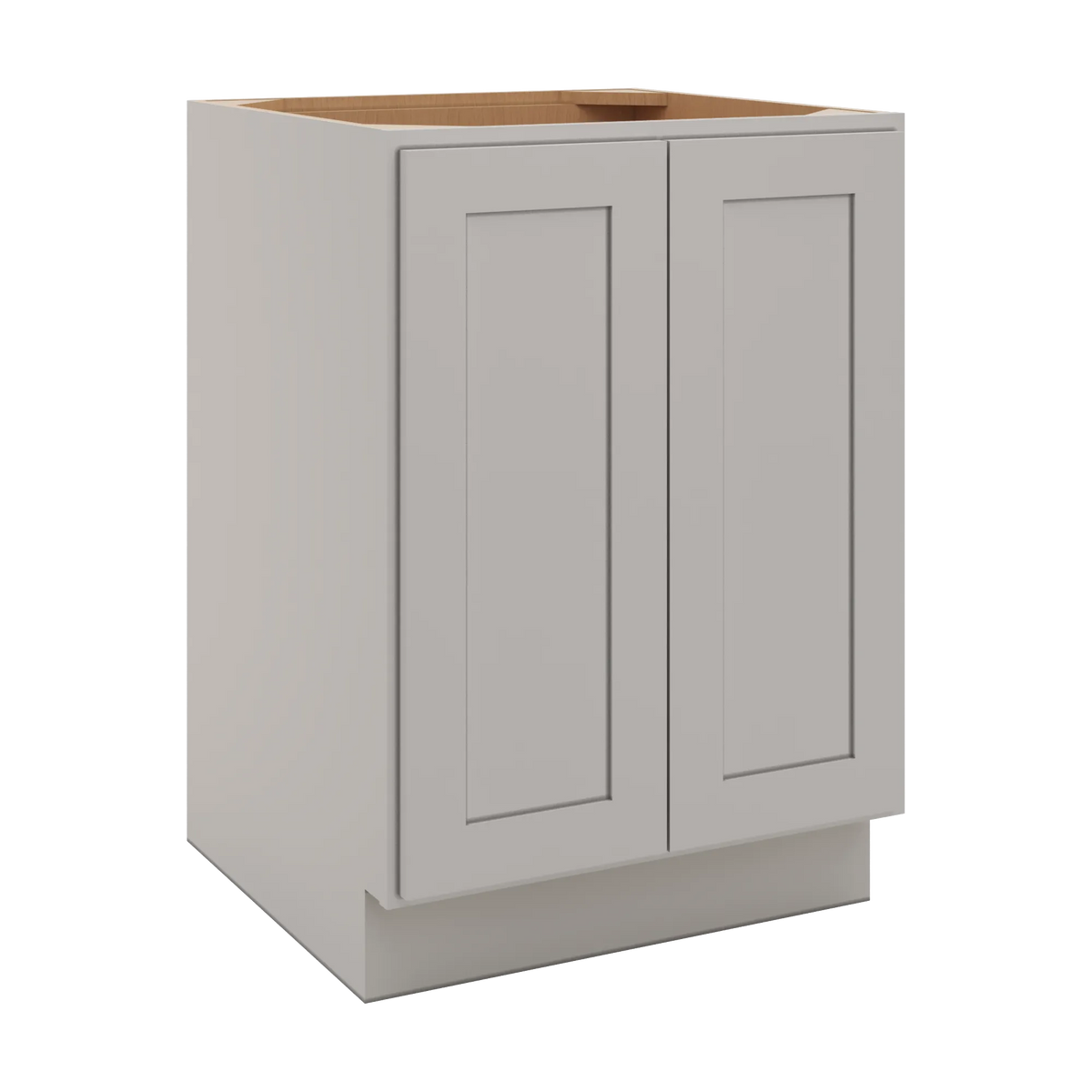 CNC Luxor 5-Piece Misty Grey 24" W Full Height Double Door Base Cabinet W/ 1 Pullout Shelf