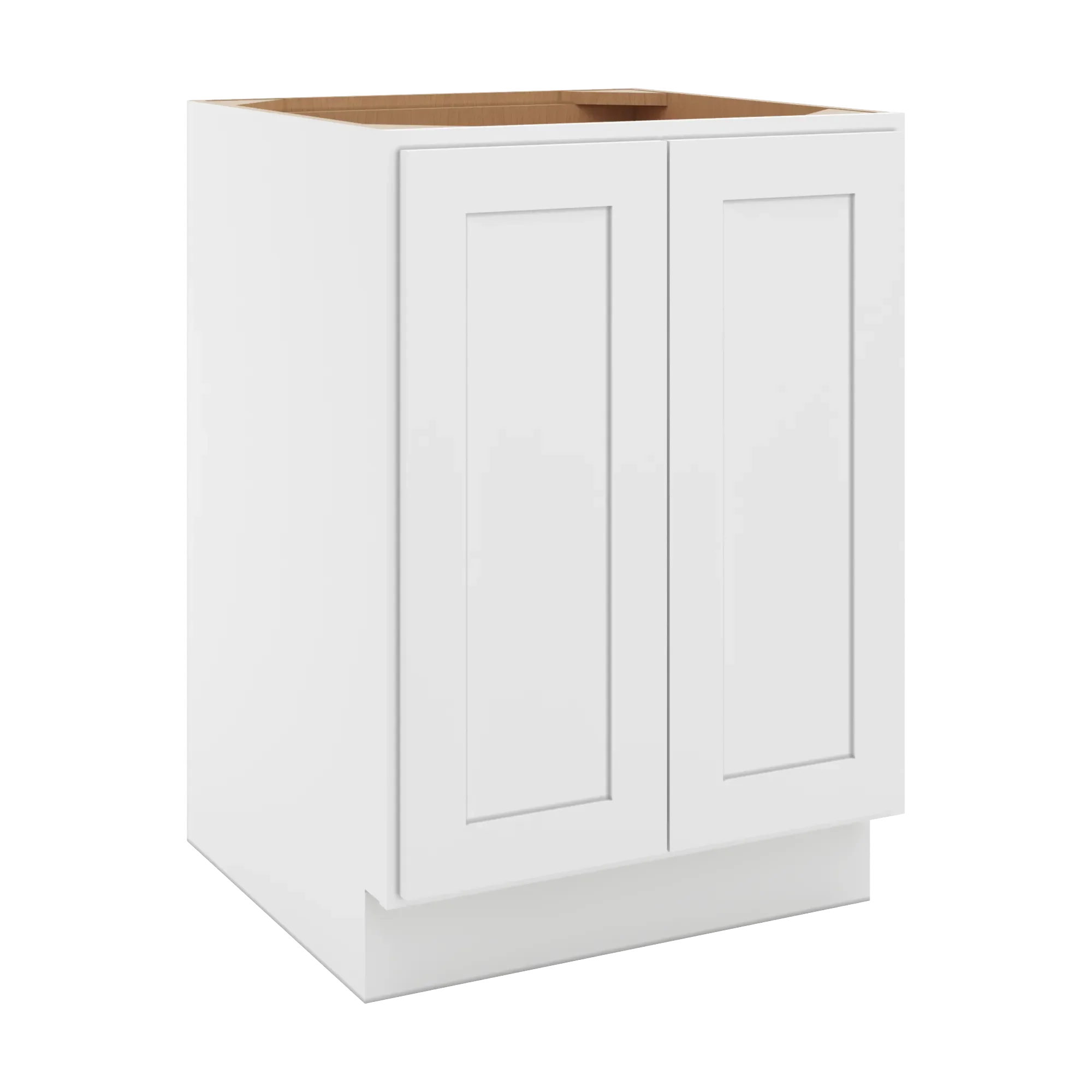 cnc luxor 5 piece white 24 w full height double door base cabinet w 1 pullout shelf