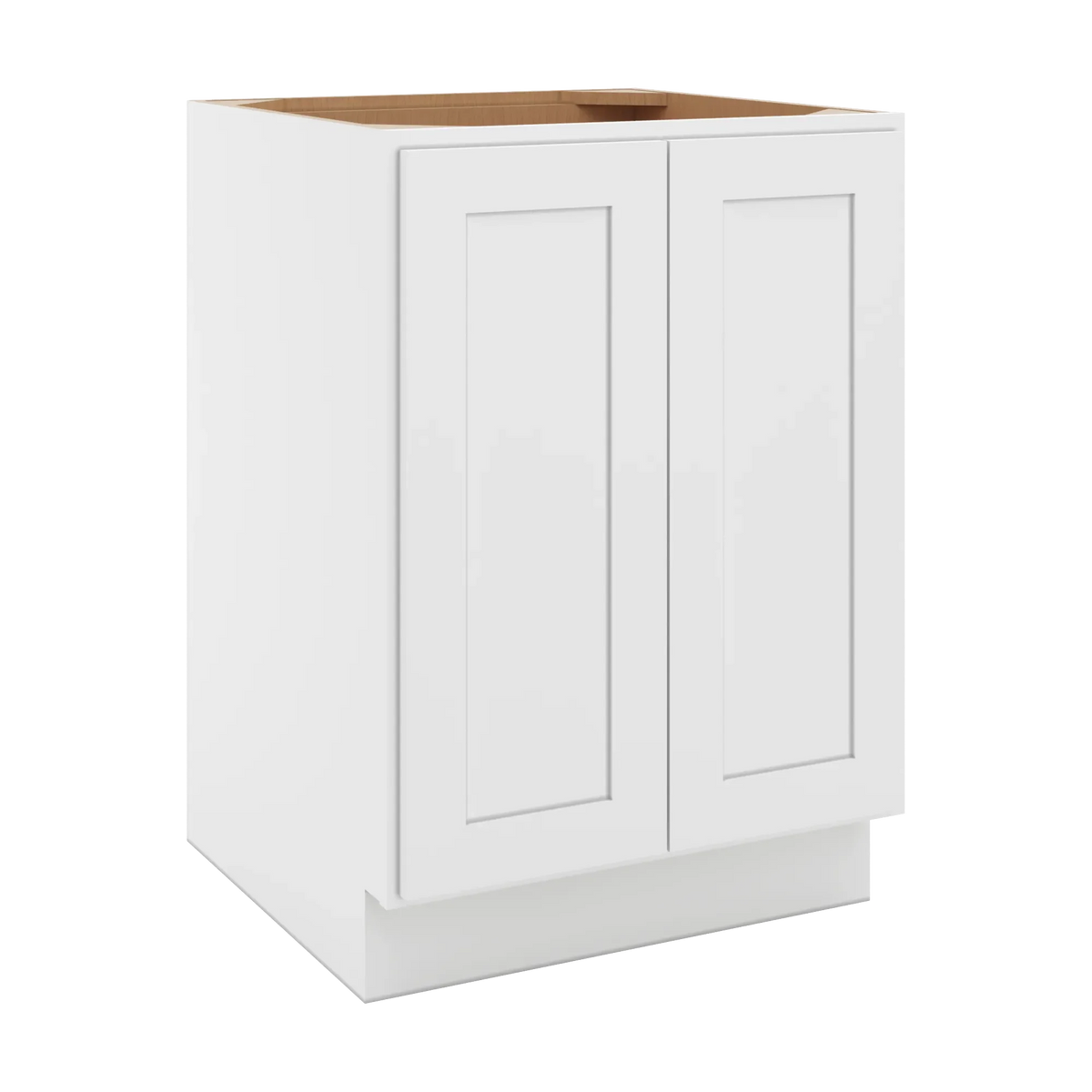 cnc luxor white 24 w full height double door base cabinet w 1 pullout shelf