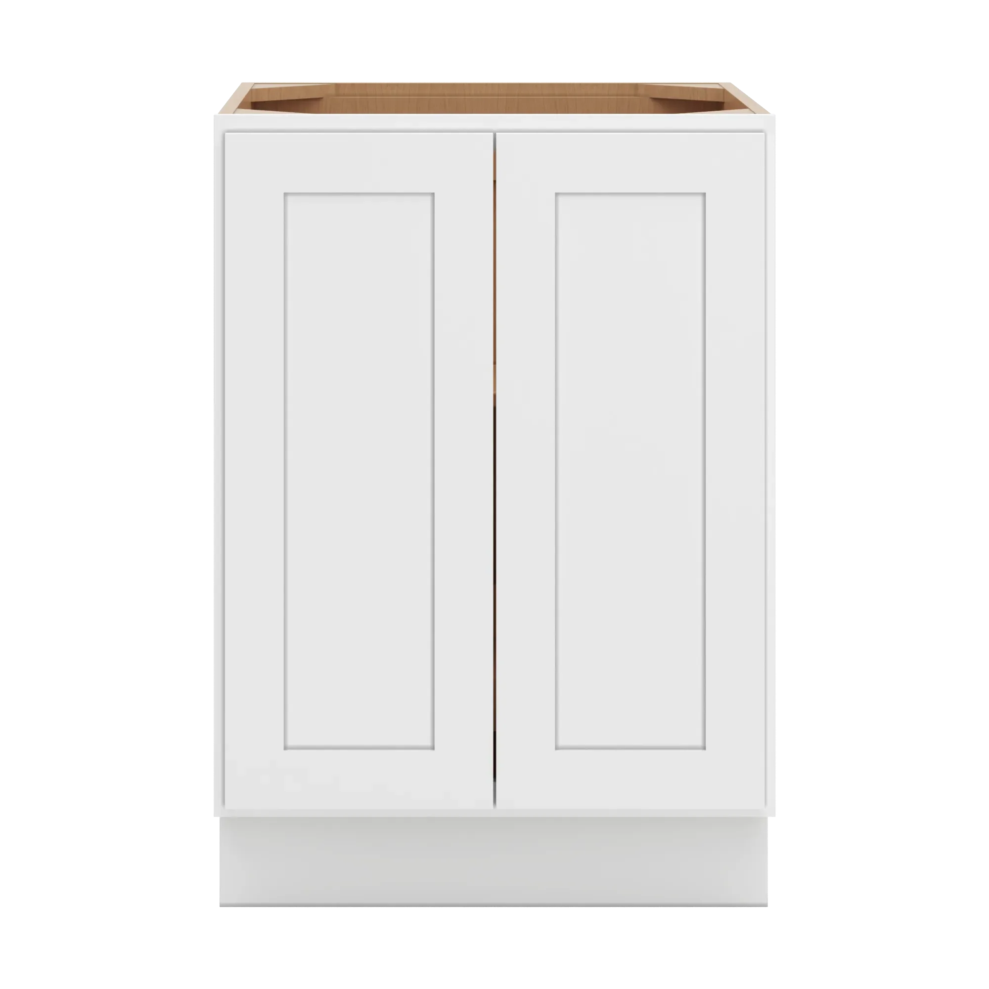 cnc luxor 5 piece white 24 w full height double door base cabinet w 1 pullout shelf