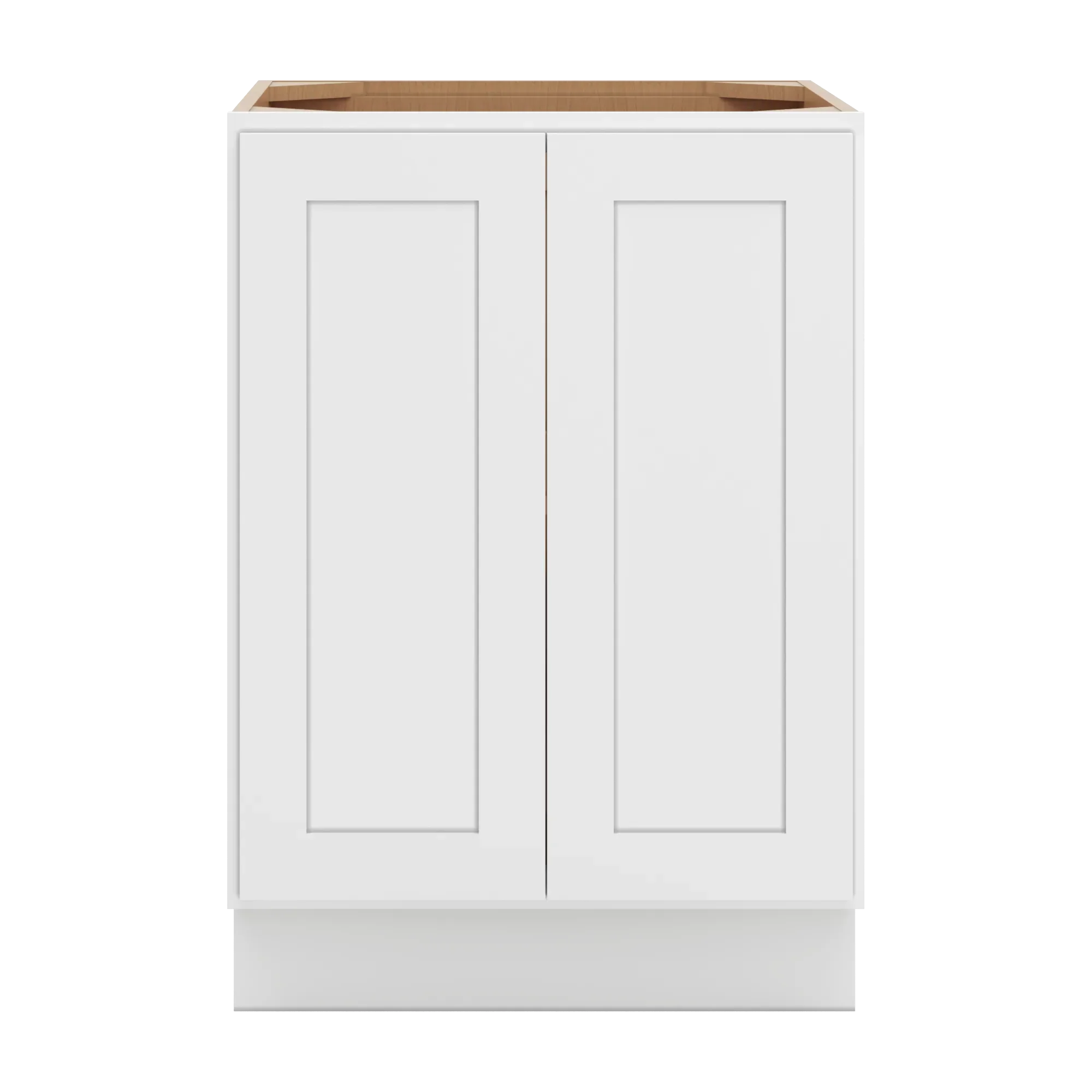 cnc luxor 5 piece white 24 w full height double door base cabinet w 2 pullout shelf