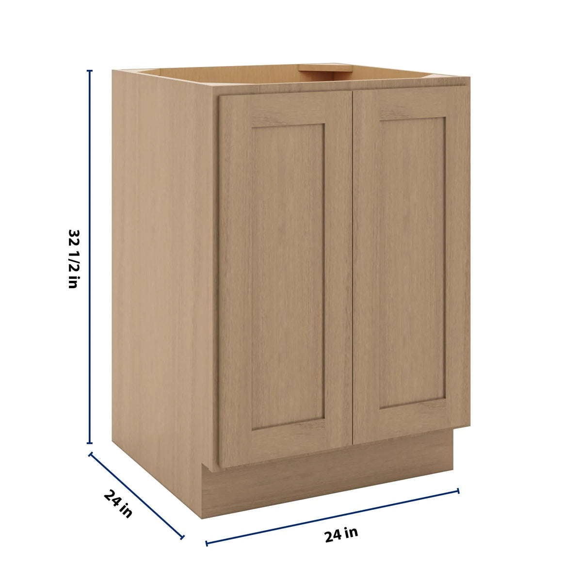 CNC Luxor 5-Piece Harvest 24" W Full Height Double Door Base Cabinet