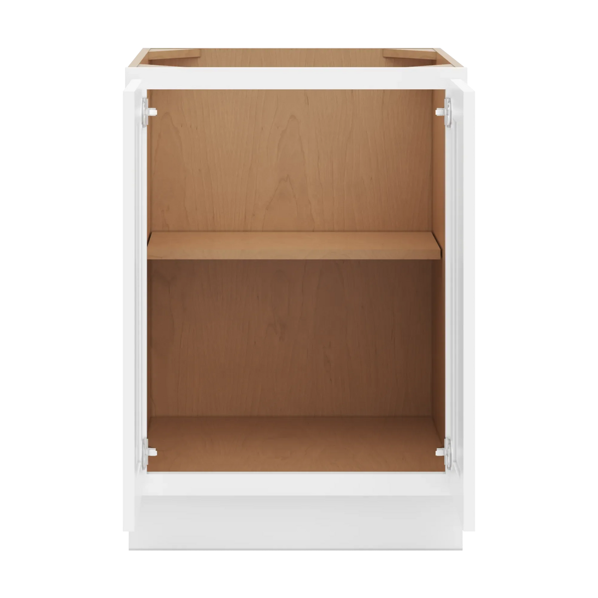 cnc luxor white 24 w full height double door base cabinet