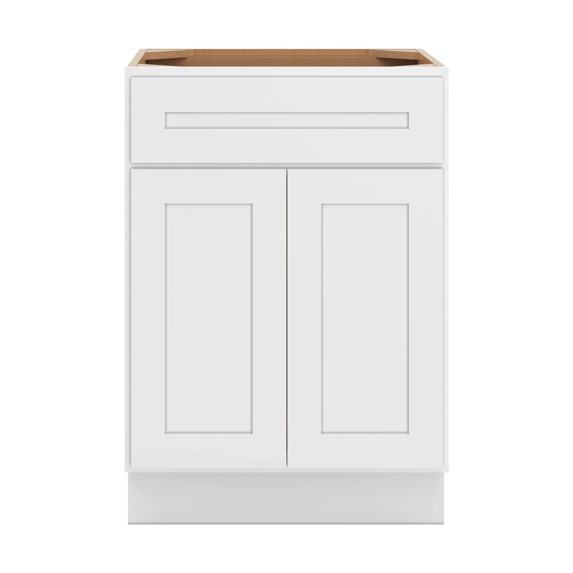 cnc luxor 5 piece white 24 w 1 drawer double door base cabinet w 1 pullout shelf