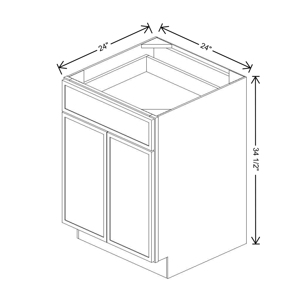 Cubitac Basic Oxford Pastel 24"W Base Cabinet