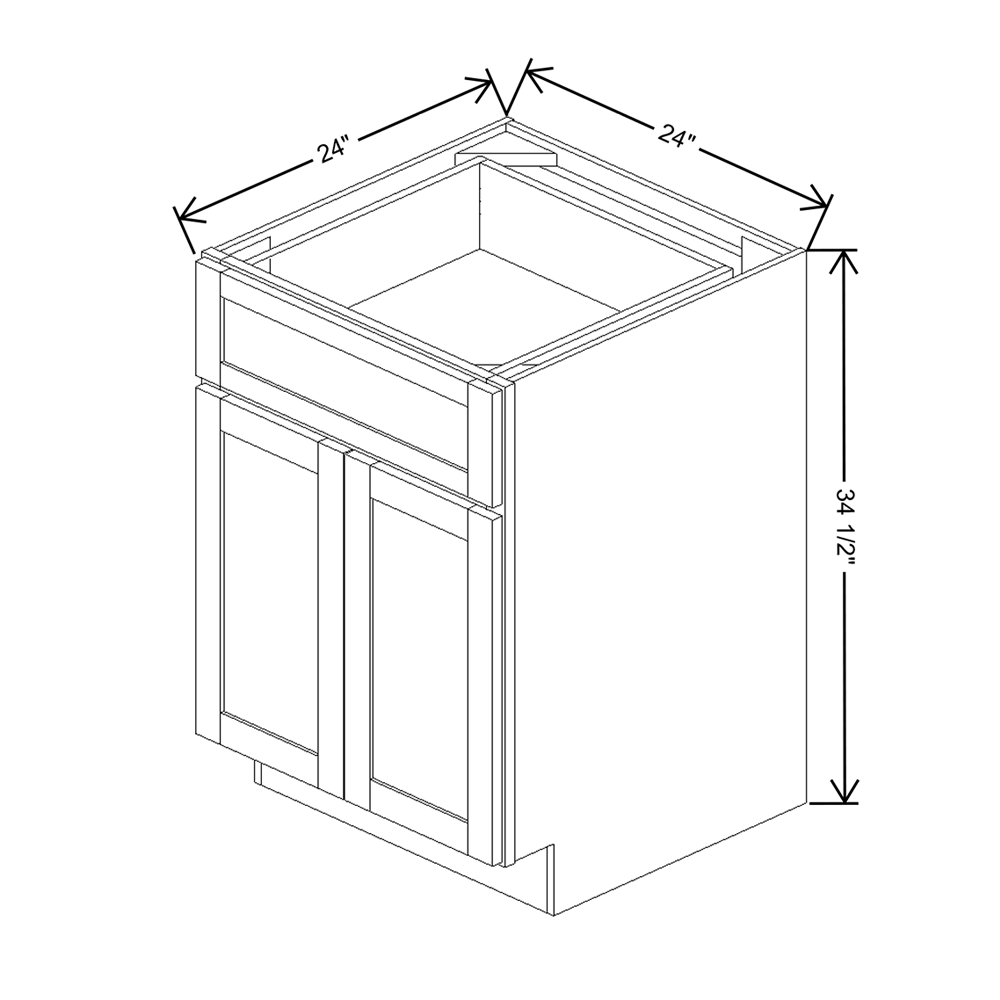 Wolf Classic Hanover White Paint 24"W Base Cabinet