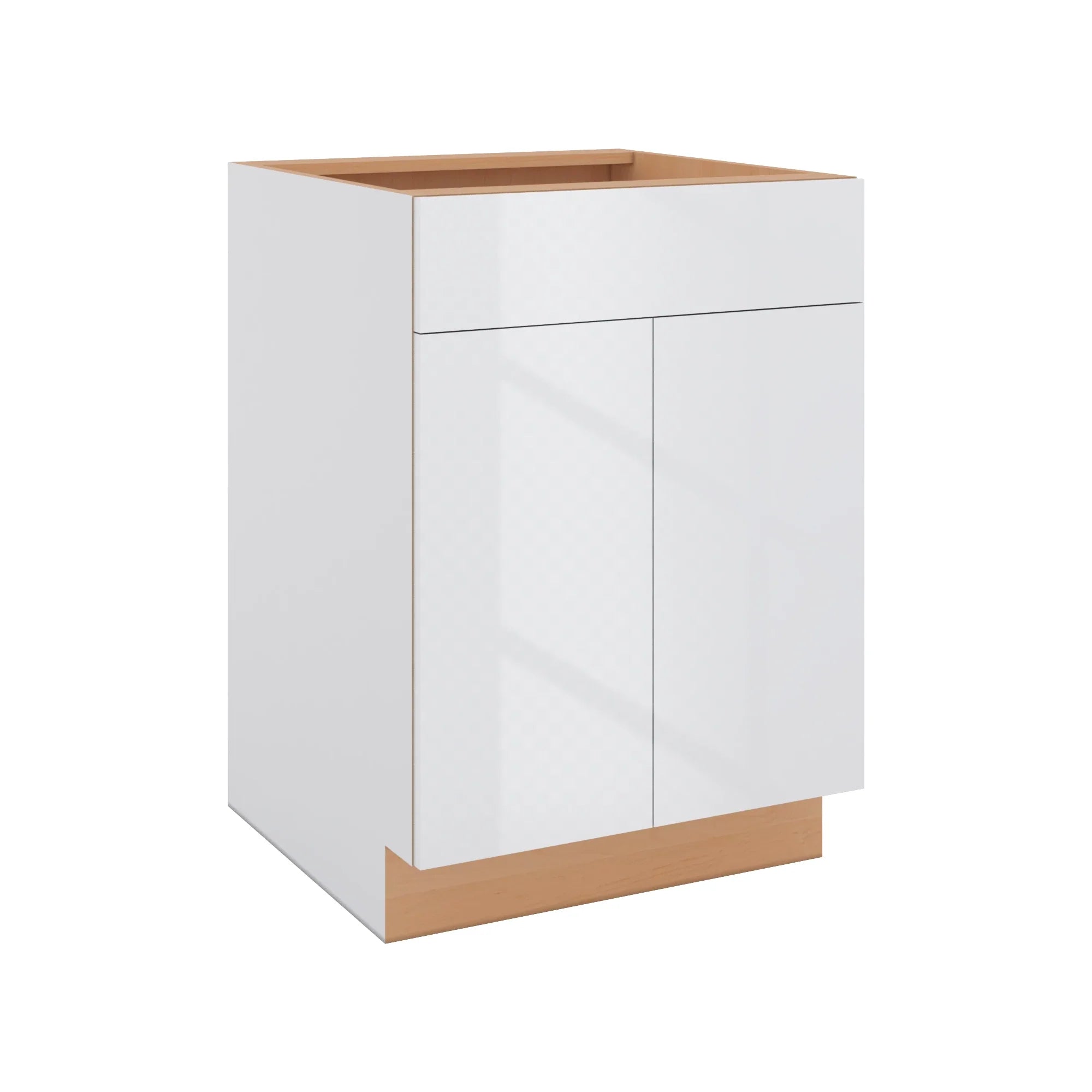 Modernform Cabinet Gloss White 24" W X 34 1/2" H X 24" D Double Door Base Cabinet